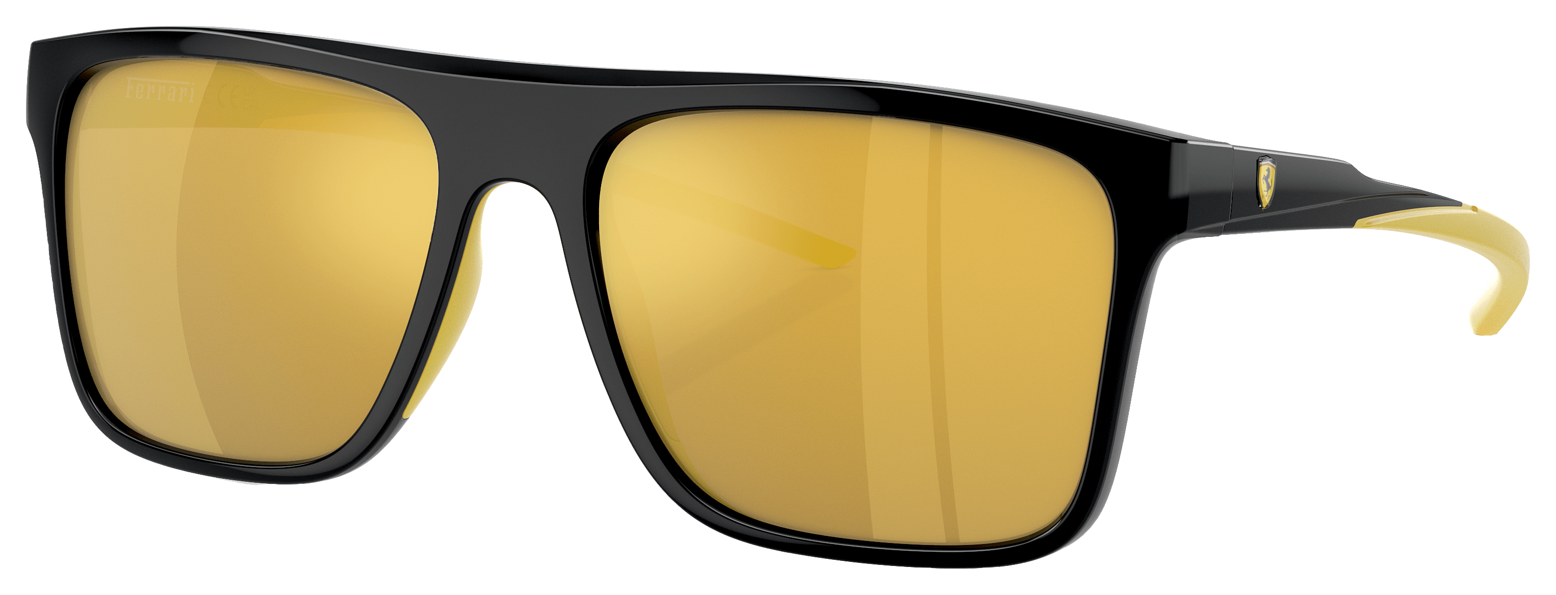 Image of Scuderia Ferrari FZ6006 Sunglasses - Black/Gold Mirror - XX-Large