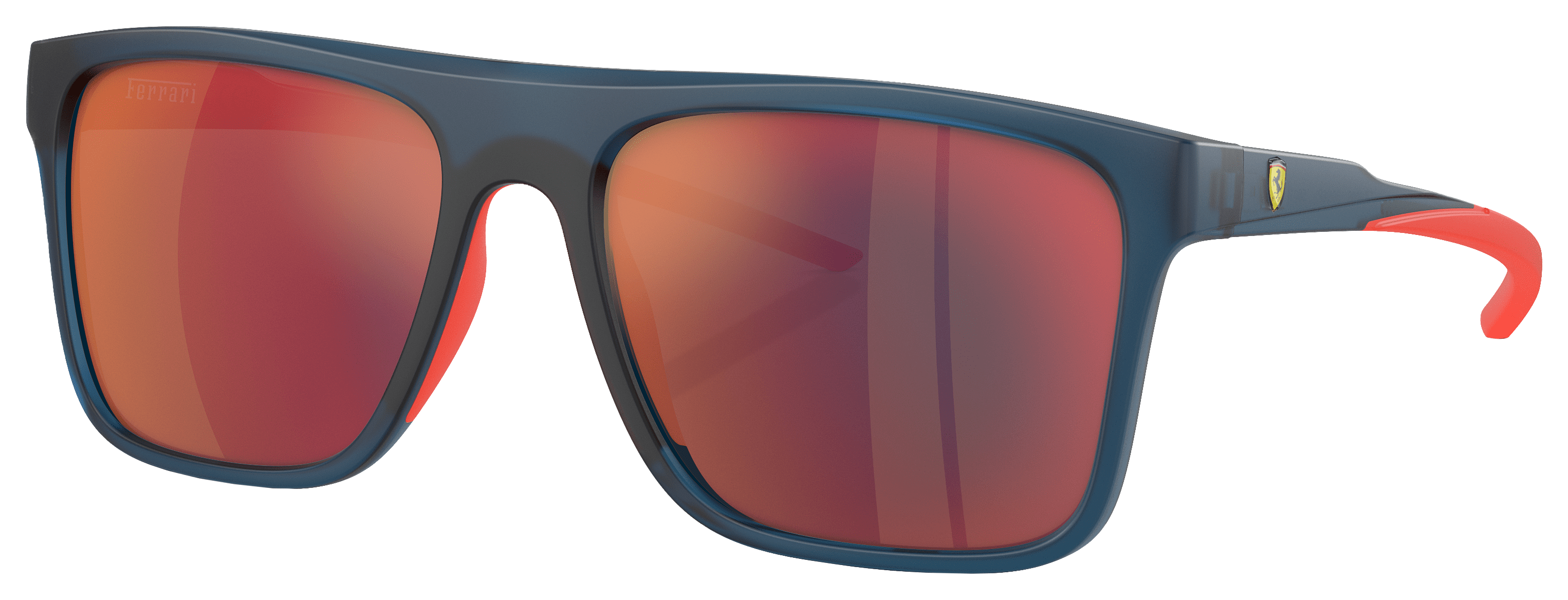 Image of Scuderia Ferrari FZ6006 Sunglasses - Opal Blue/Red/Blue Mirror - XX-Large