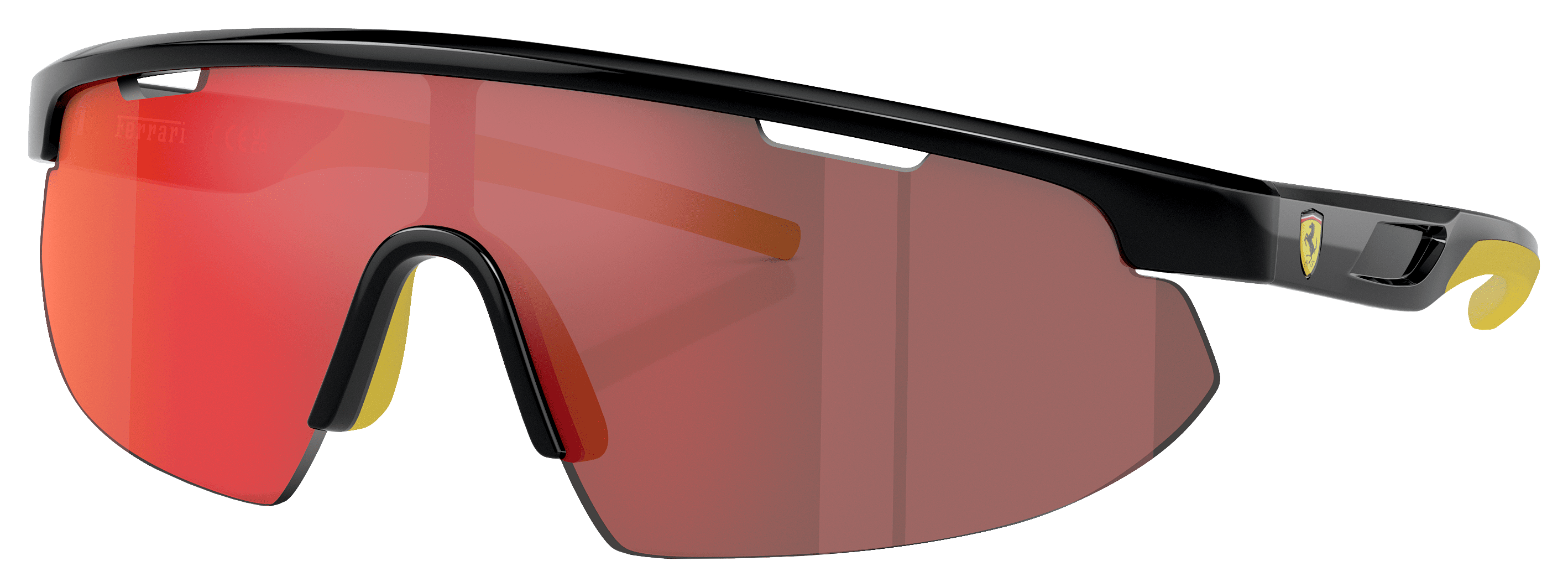 Image of Scuderia Ferrari FZ6004U Sunglasses - Black/Red/Gold Mirror - X-Large