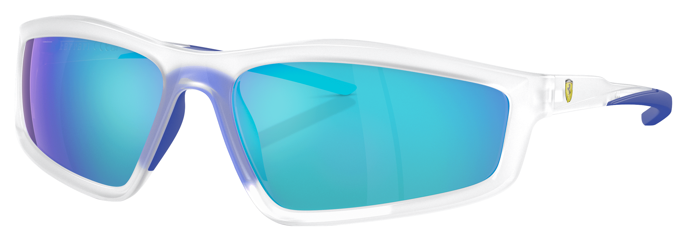 Image of Scuderia Ferrari FZ6007U Sunglasses - Transparent Gray/Blue Mirror - XX-Large