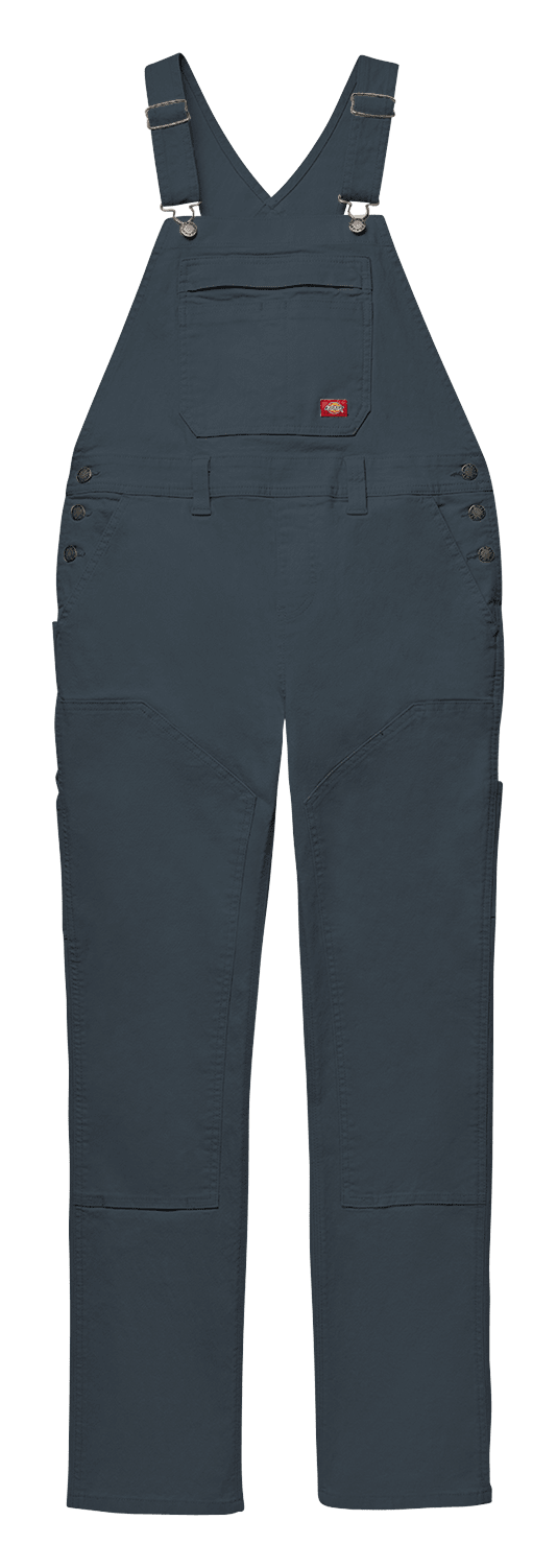 Image of Dickies Double-Front Bib Overalls for Ladies - Rinsed Diesel Gray