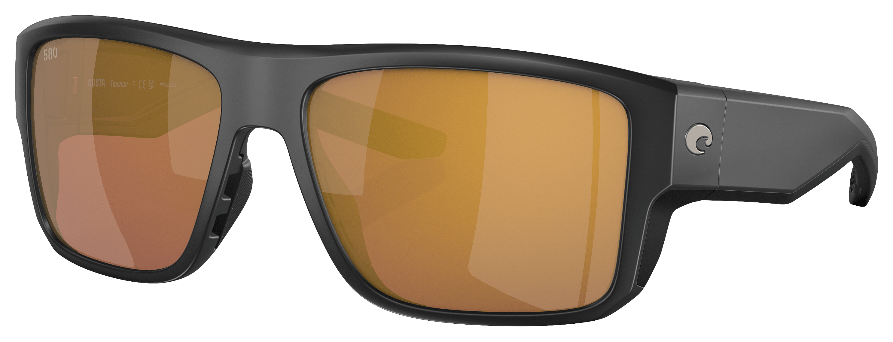 Costa Del Mar Taxman 580G Glass Polarized Sunglasses - Matte Black/Gold Mirror