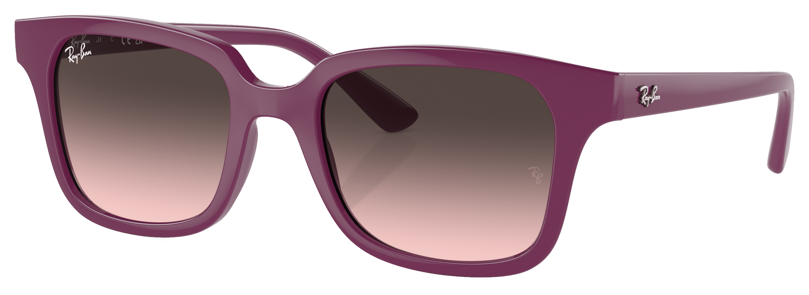 Image of Ray-Ban Jr. RJ9071S Gradient Sunglasses for Kids - Polished Cherry/Pink/Gray Gradient