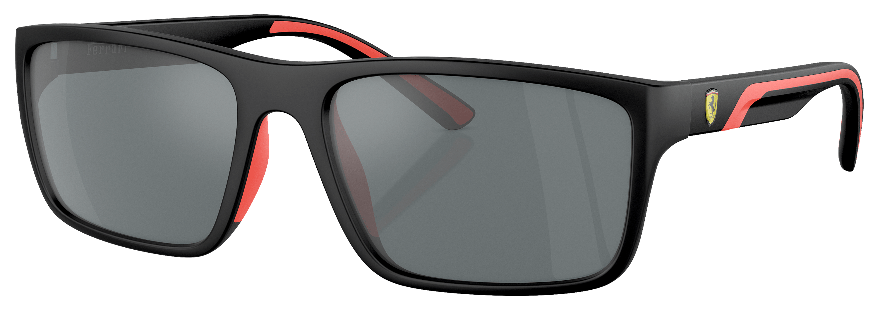 Image of Scuderia Ferrari FZ6003U Sunglasses - Matte Black/Gray/Black Mirror - X-Large