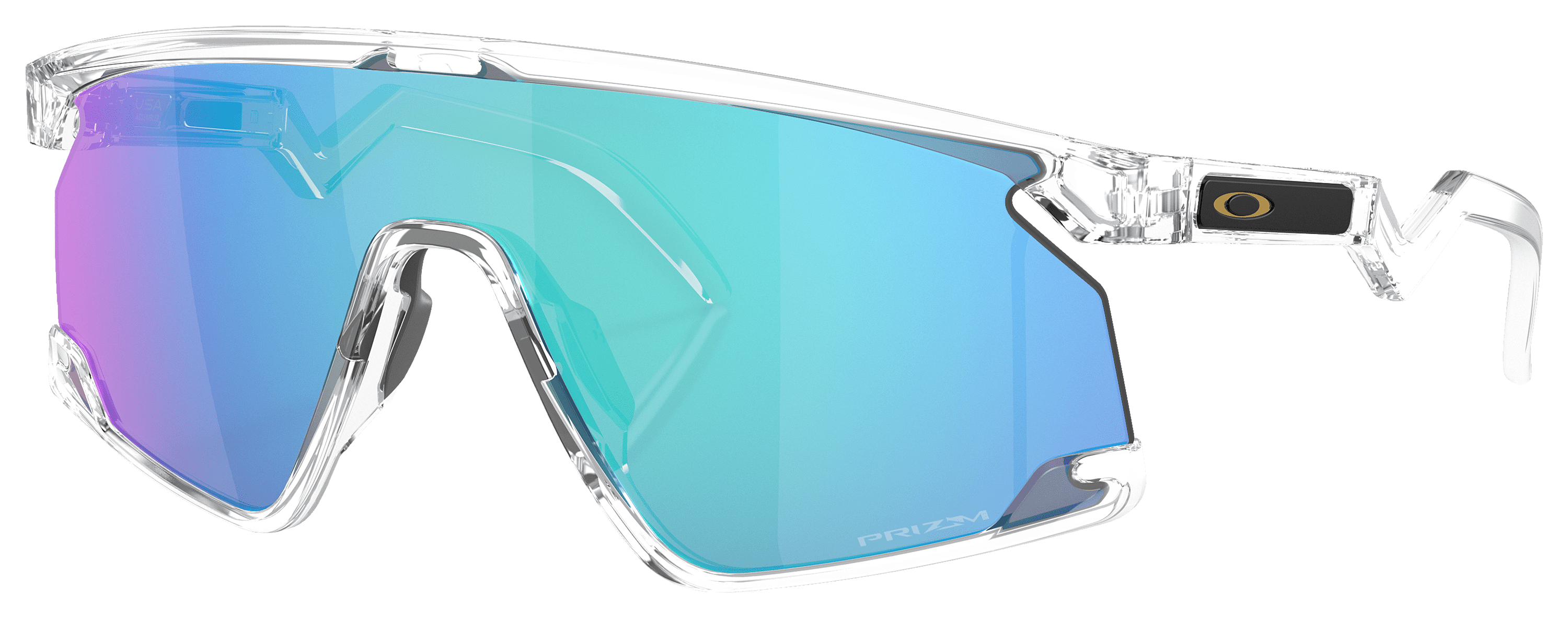 Image of Oakley BXTR OO9280 Prizm Grey Sunglasses - Clear/Prizm Sapphire - Large