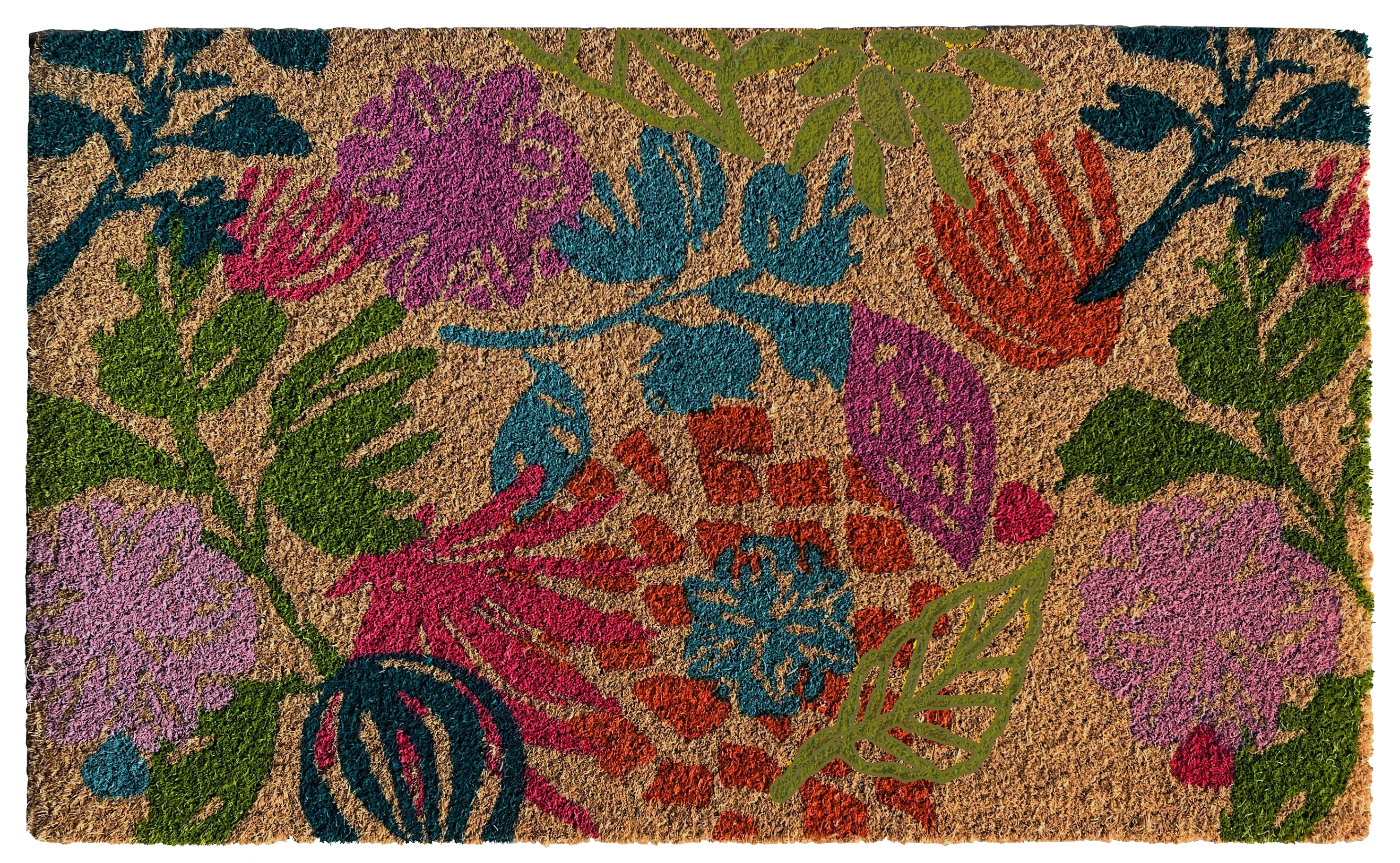 Image of Carstens, Inc. Floral Coir Mat