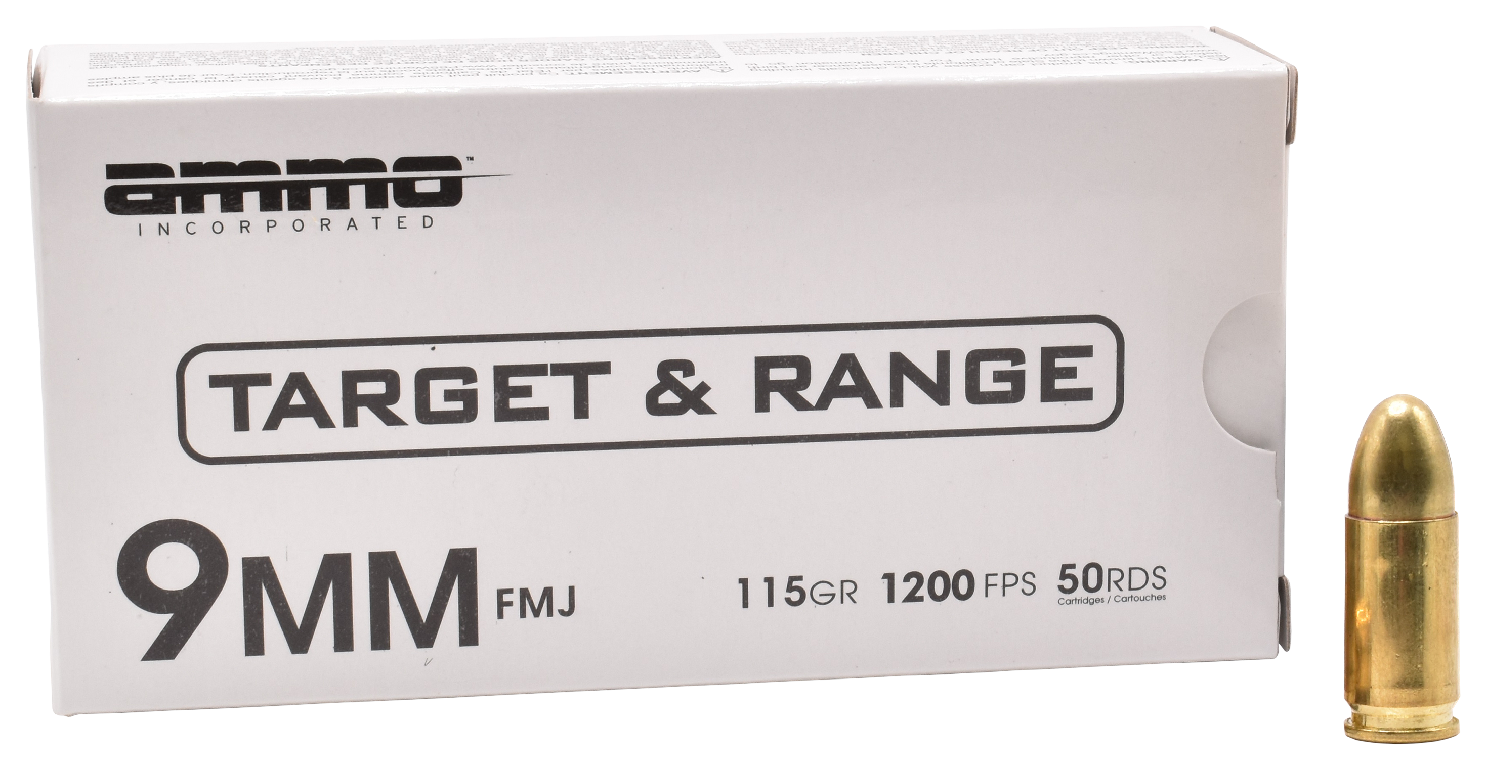 Image of Ammo Inc. Target & Range 9mm Luger 115 Grain Handgun Ammo