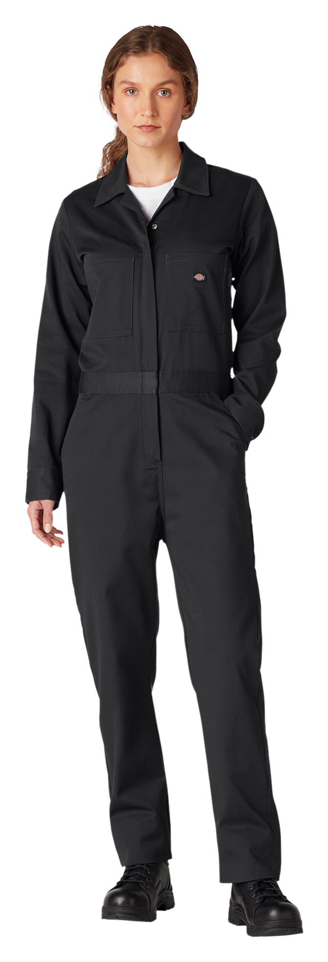 Image of Dickies Long-Sleeve Coveralls for Ladies - Black - L
