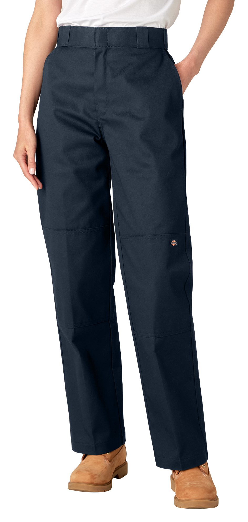 Image of Dickies Loose-Fit Double-Knee Work Pants for Ladies - Khaki - 28 - Regular