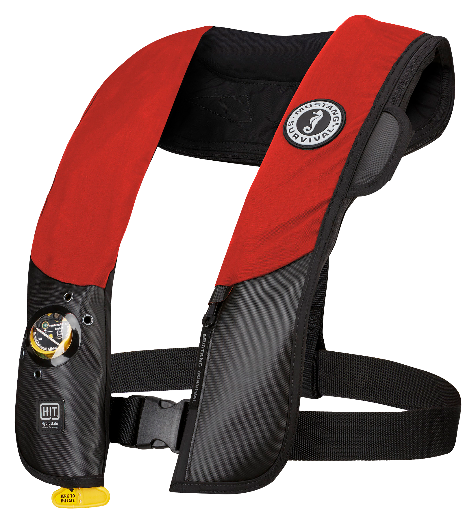 Image of Mustang Survival HIT Hydrostatic Inflatable Life Vest - Red/Black