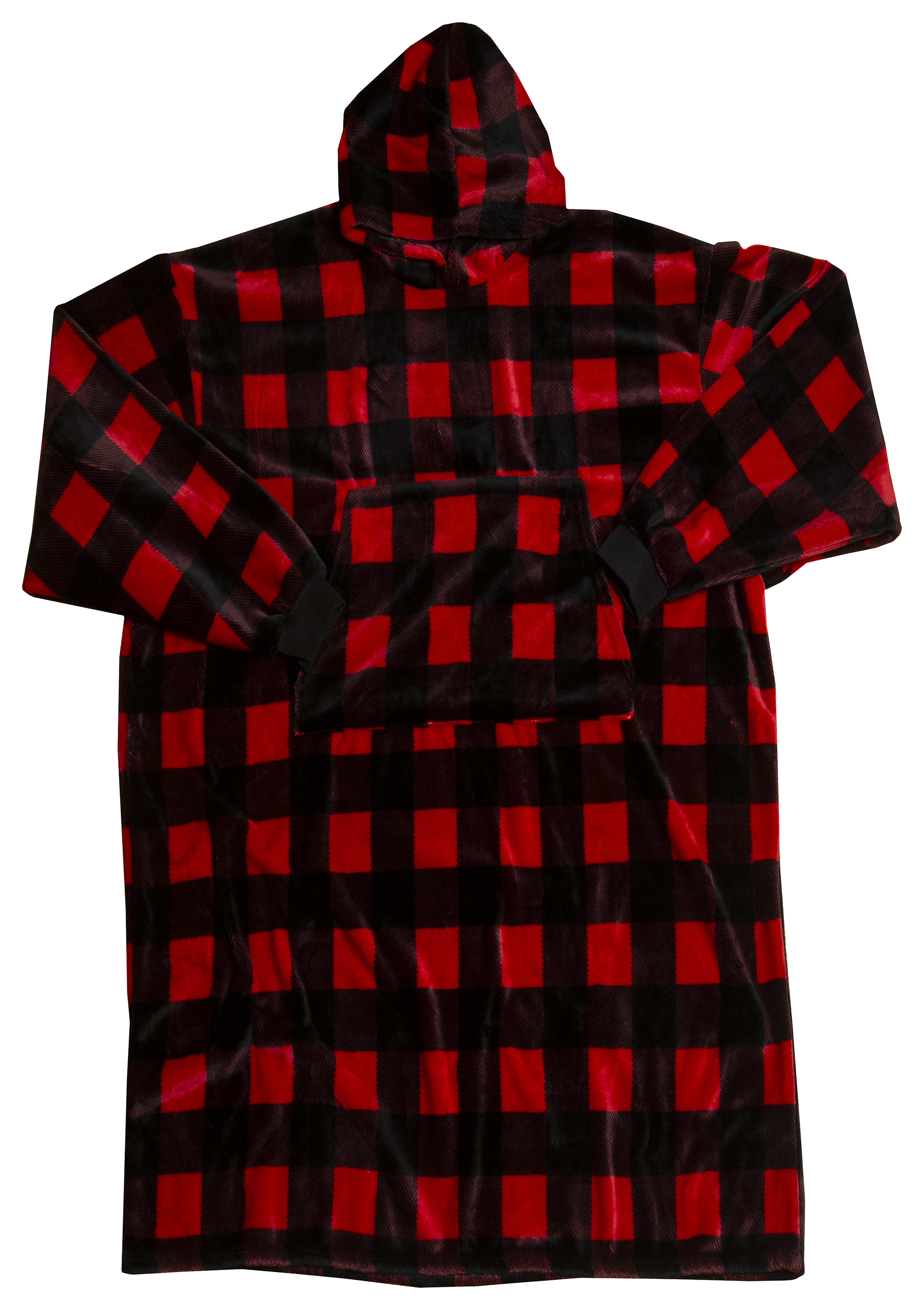 Image of Carstens, Inc. Lumberjack Red Hooded Blanket