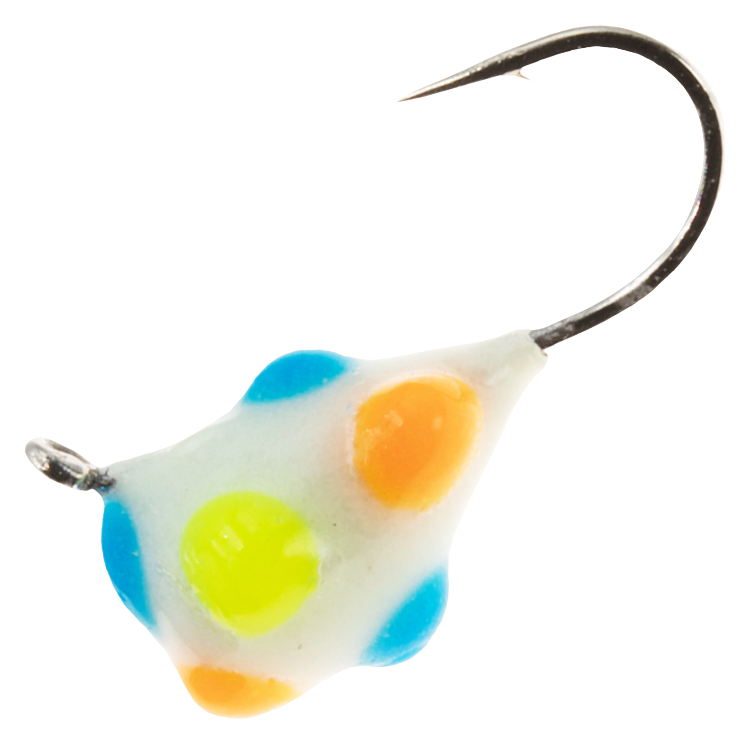 Image of Clam Confetti Drop XL Tungsten Ice Jig - Wonderbread Glow - 1/64 oz.