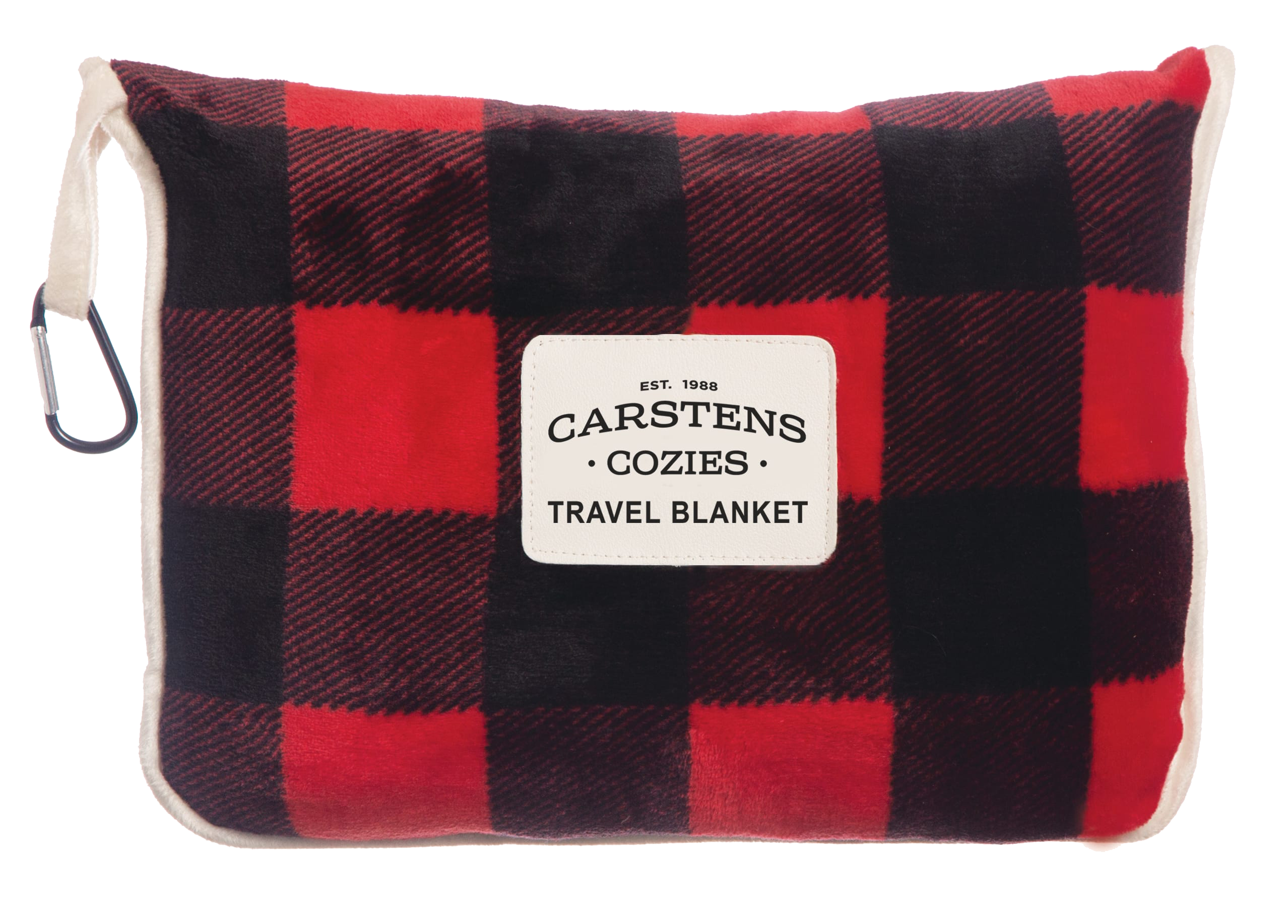 Image of Carstens, Inc. Red Lumberjack Travel Blanket