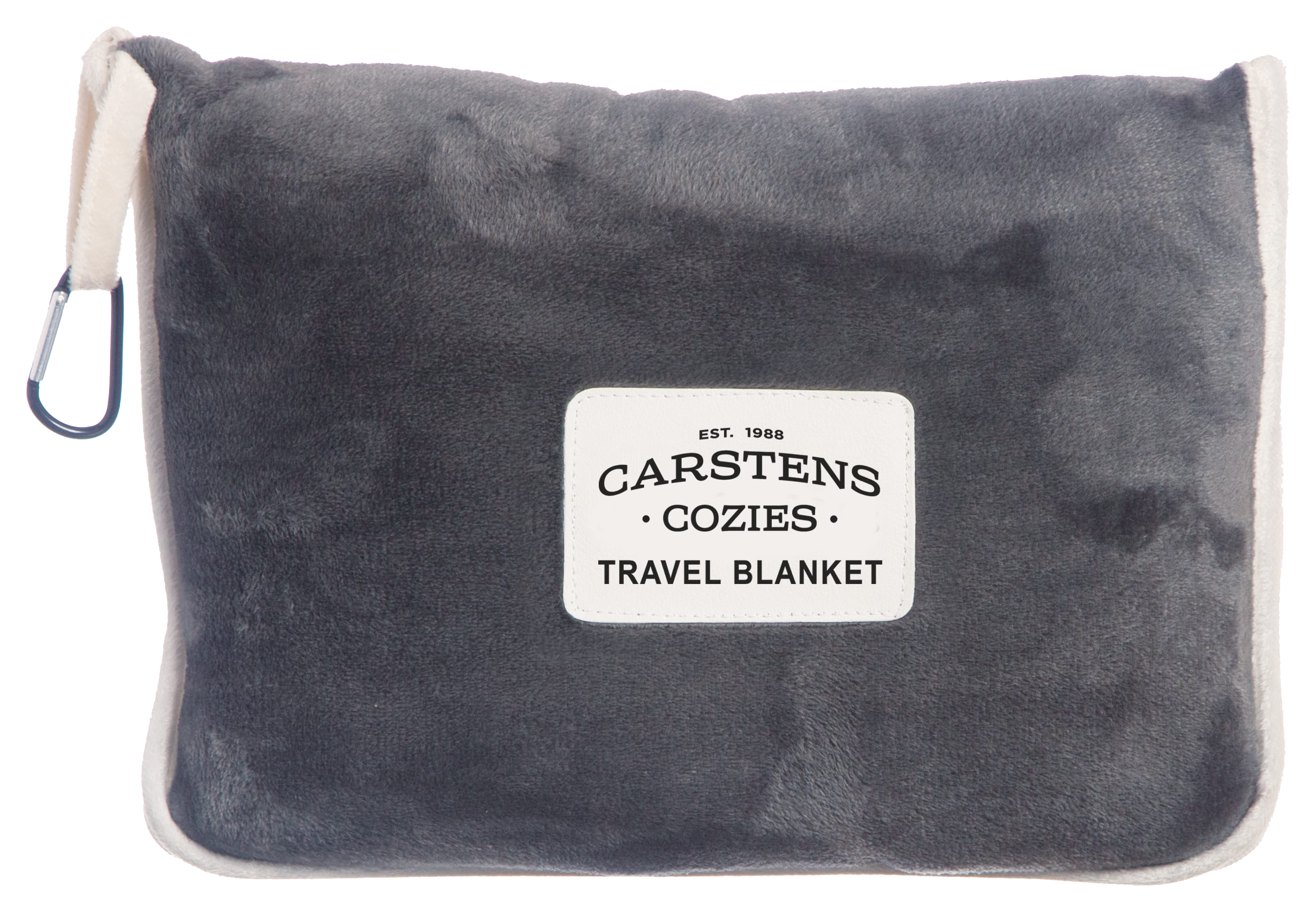 Image of Carstens, Inc. Grey Plush Travel Blanket