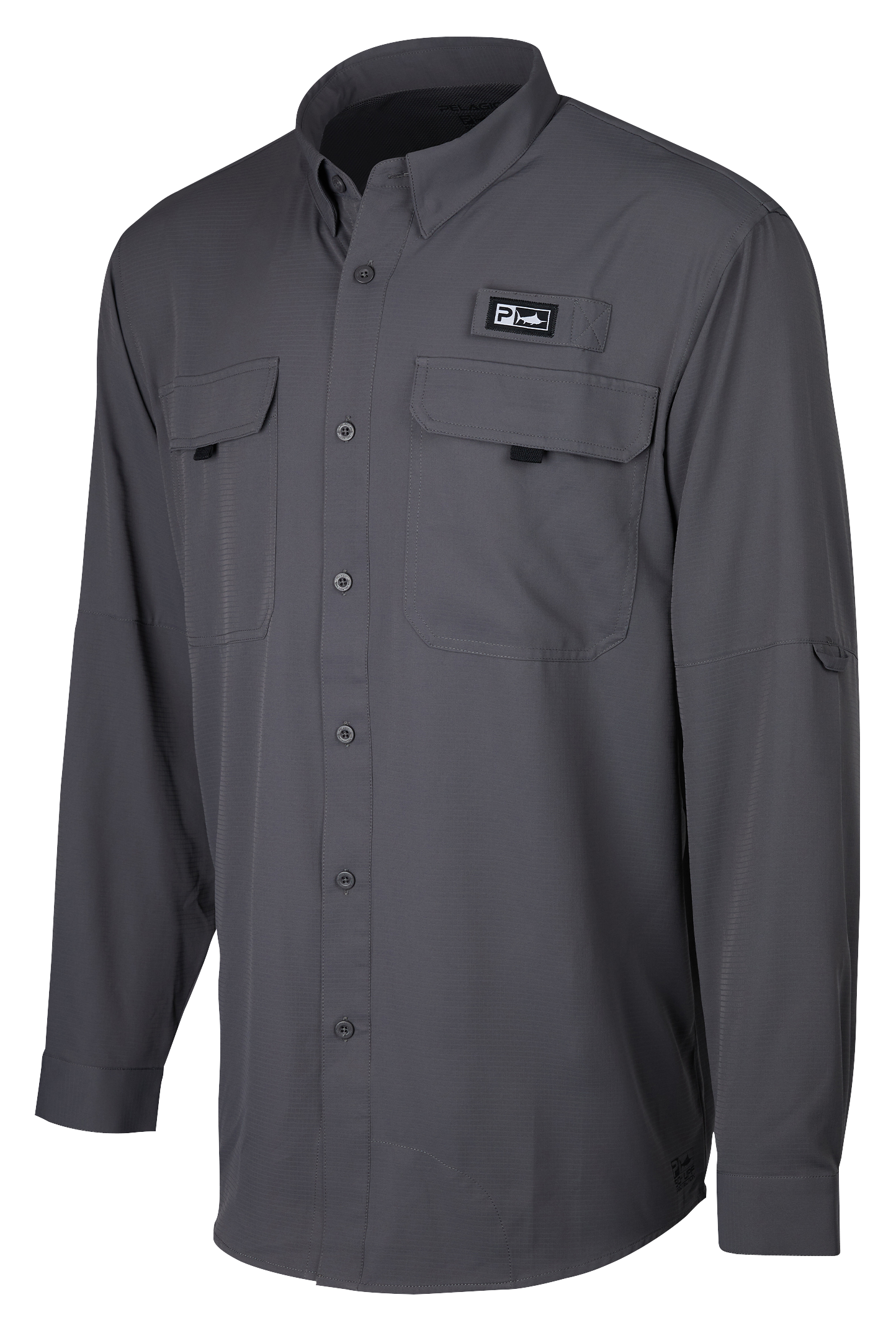 Image of Pelagic Keys Fishing Long-Sleeve Shirt for Men - Graphite - S