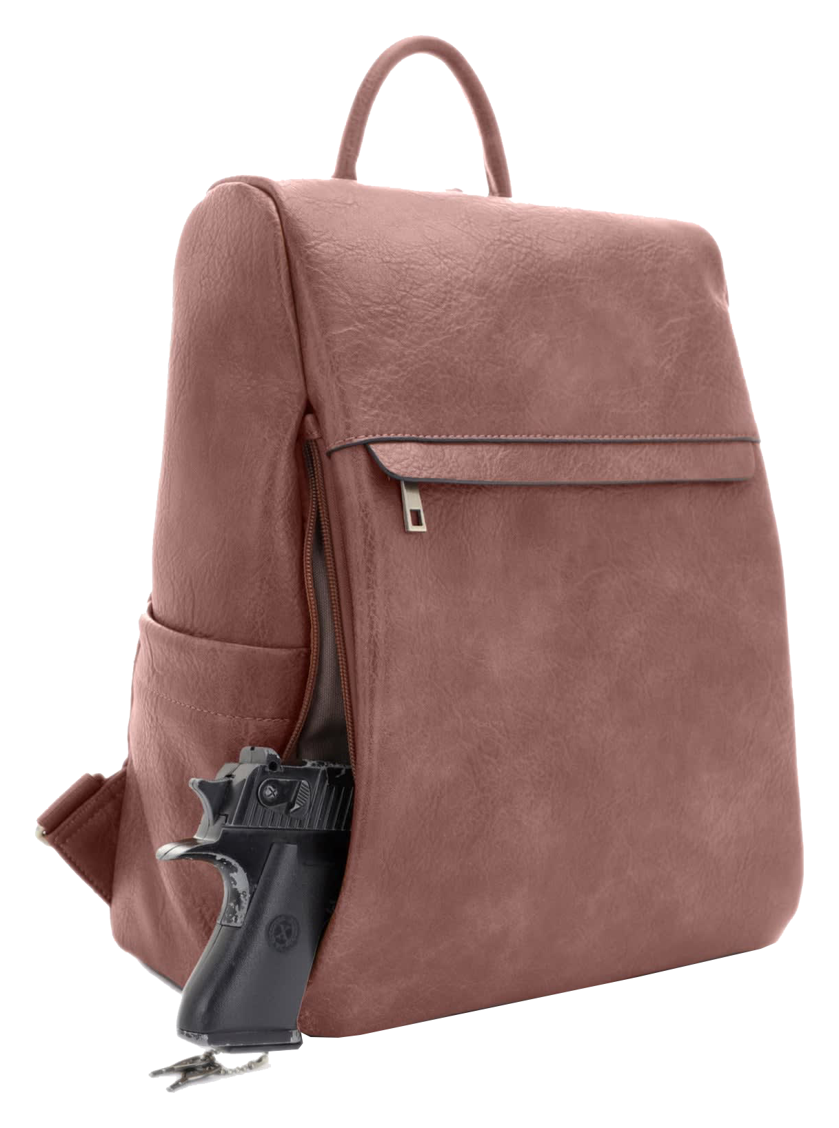 Image of Jessie & James Handbags Sierra Concealed-Carry Lock and Key Backpack Purse - Mauve