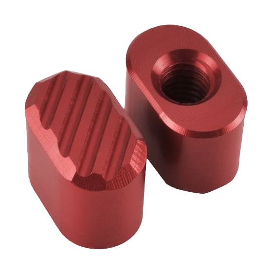 Phase 5 Magazine Release Button with Diagonal Serrations - Red - Phase 5