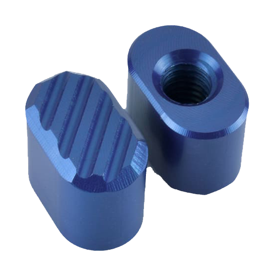 Phase 5 Magazine Release Button with Diagonal Serrations - Blue - Phase 5