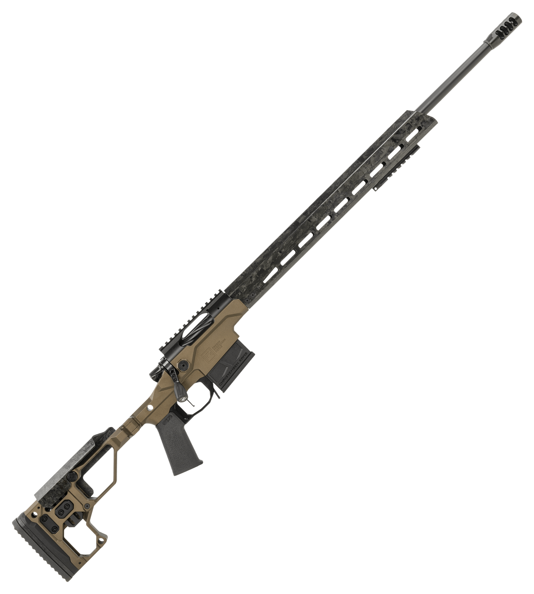 Image of "Christensen Arms Modern Precision Bolt-Action Rifle - .223 Rem - 16"" - Desert Brown Anodize - Adj. w/Carbon Fiber Handguard"