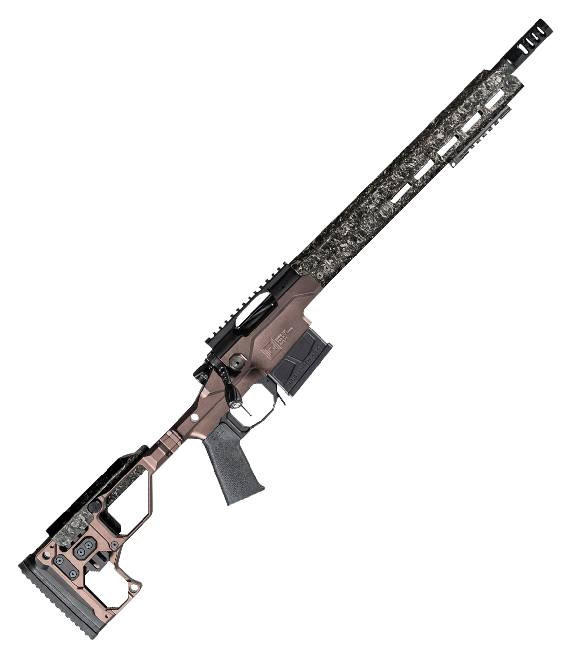 Image of "Christensen Arms Modern Precision Bolt-Action Rifle - 6mm ARC - 16"" - Carbon Fiber FFT/Blk Nitride - Folding Adj. Dsrt Brown"