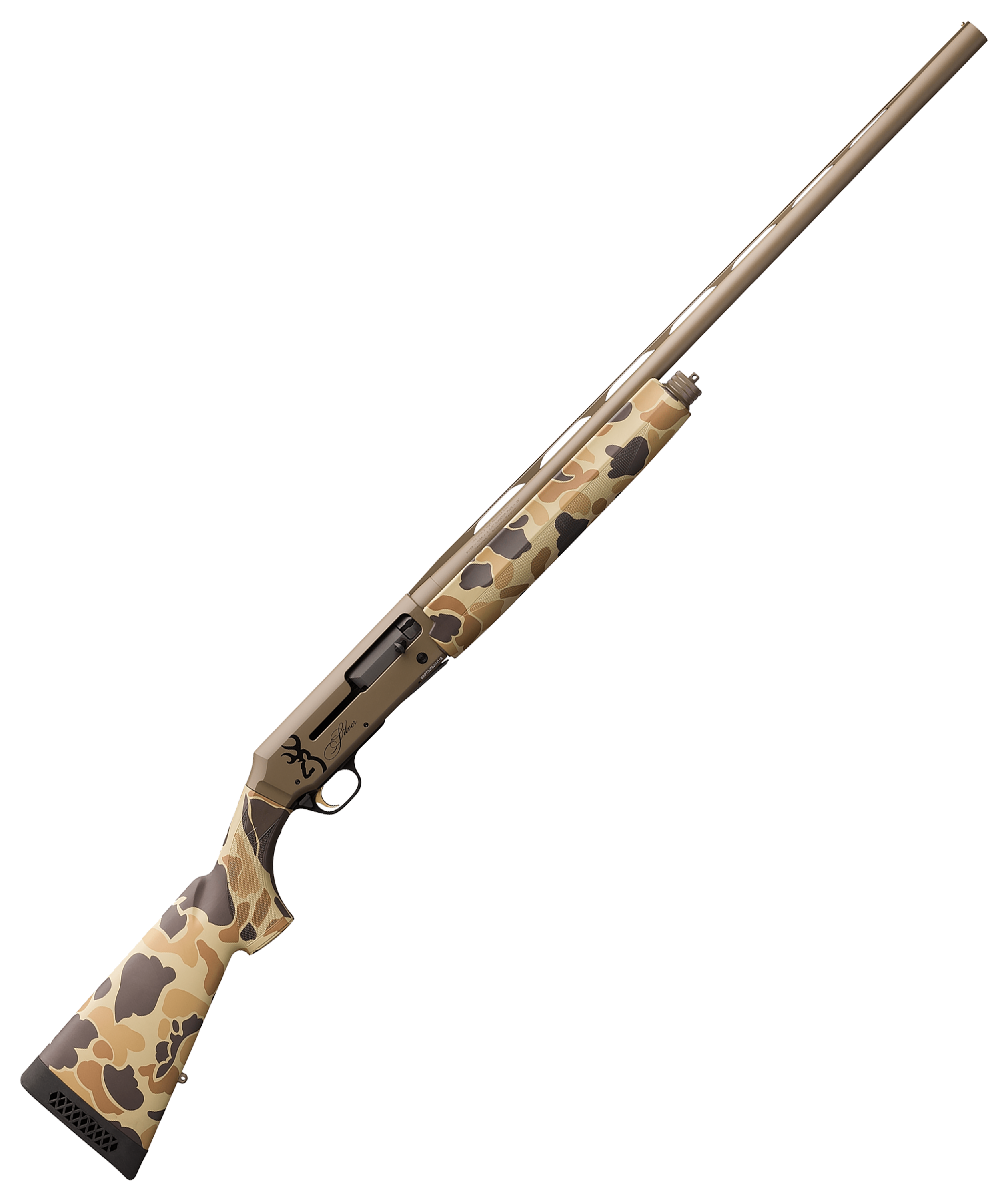 Image of "Browning Silver Field Composite Semi-Auto Shotgun - 12 Gauge - 26"" - Flat Dark Earth - Vintage Tan Camo - 4 + 1"