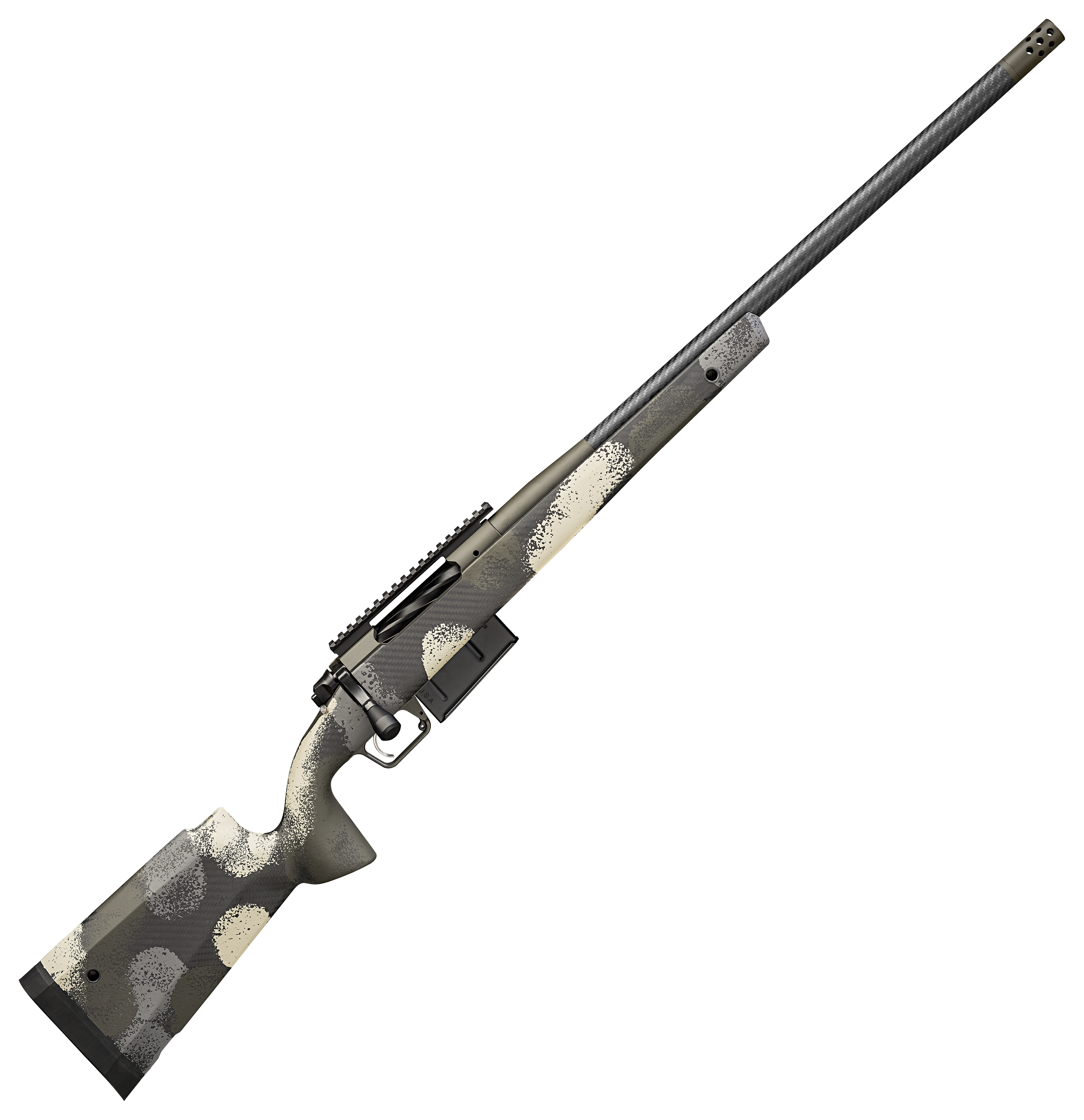 Springfield Armory Model 2020 Waypoint BoltAction Rifle with Fixed Stock  7mm Rem Mag  24  MilSpec Green Cerakote  3  1