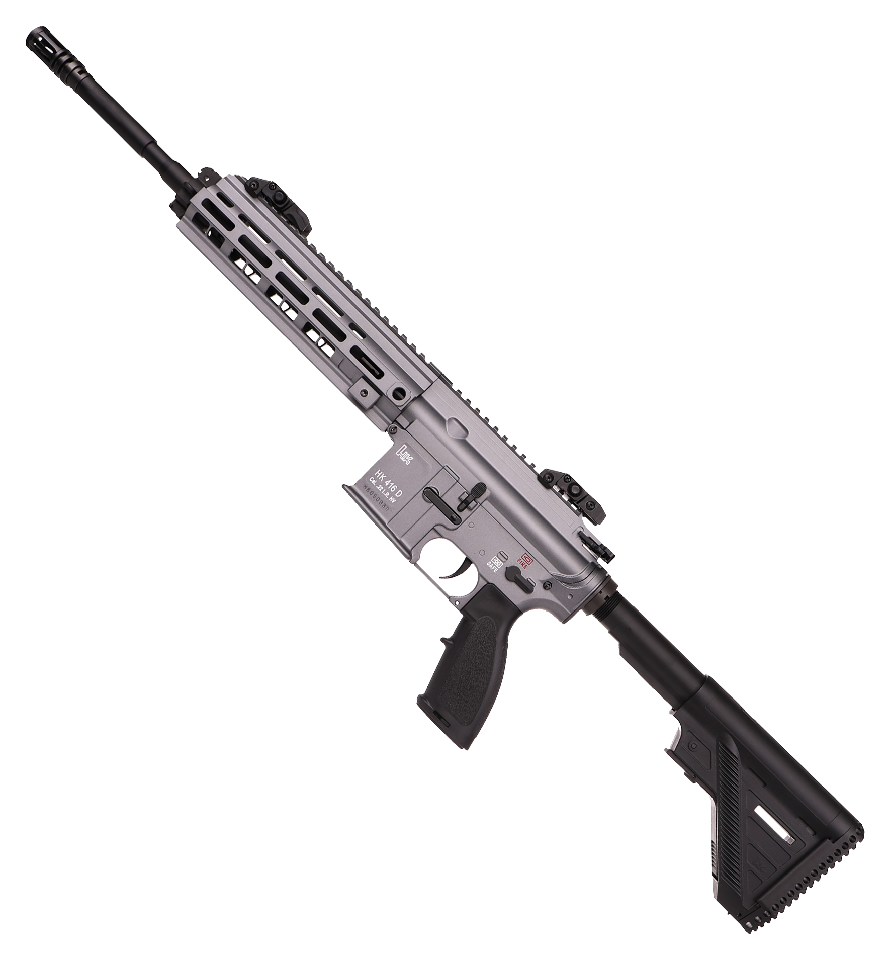 HK 416 Semi-Auto Rimfire Rifle - .22 LR - Grey - 10 + 1 - HK