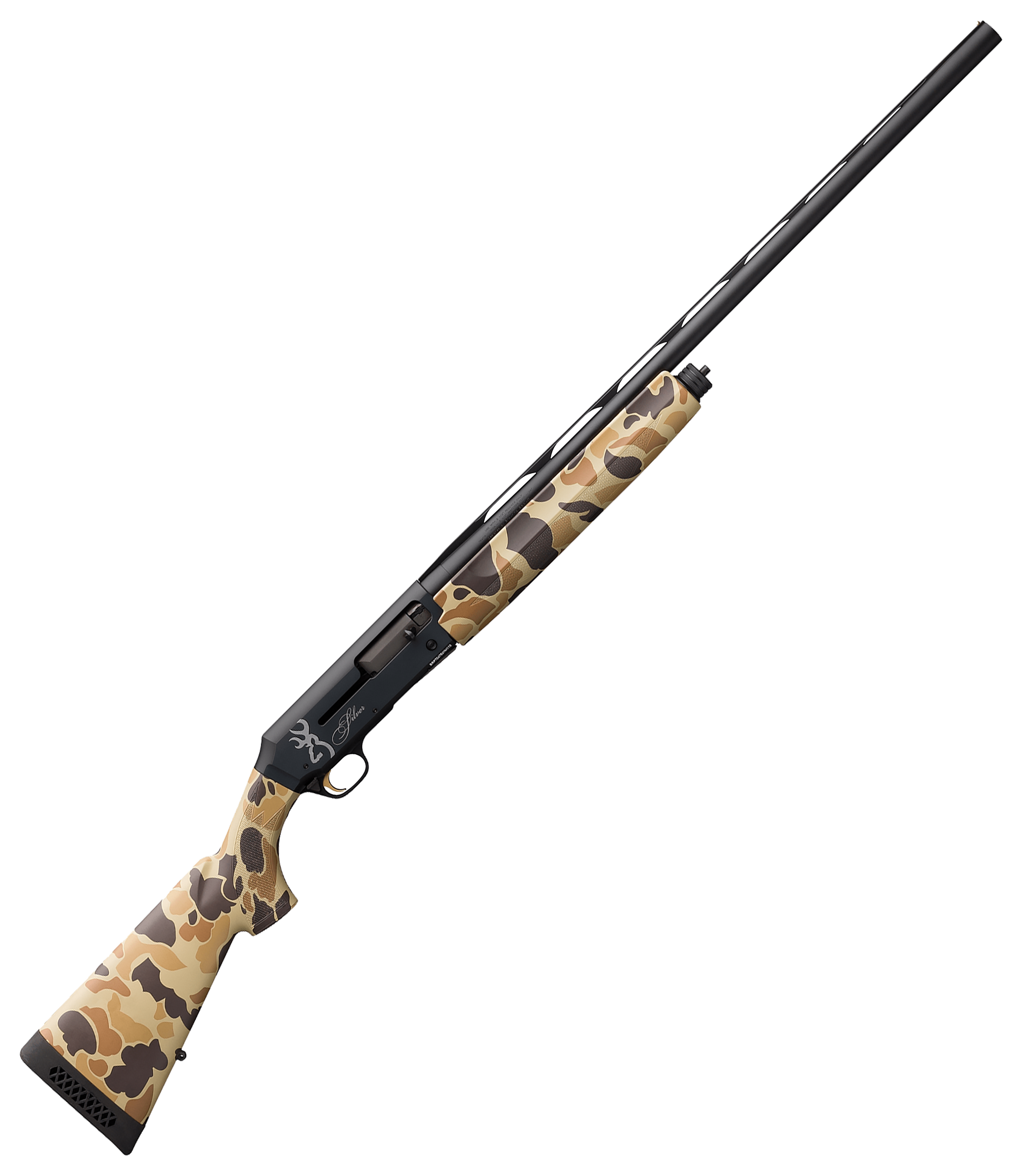 Image of "Browning Silver Field Composite Semi-Auto Shotgun - 12 Gauge - 26"" - Black/charcoal Bi-Tone Finish - Vintage Tan Camo"