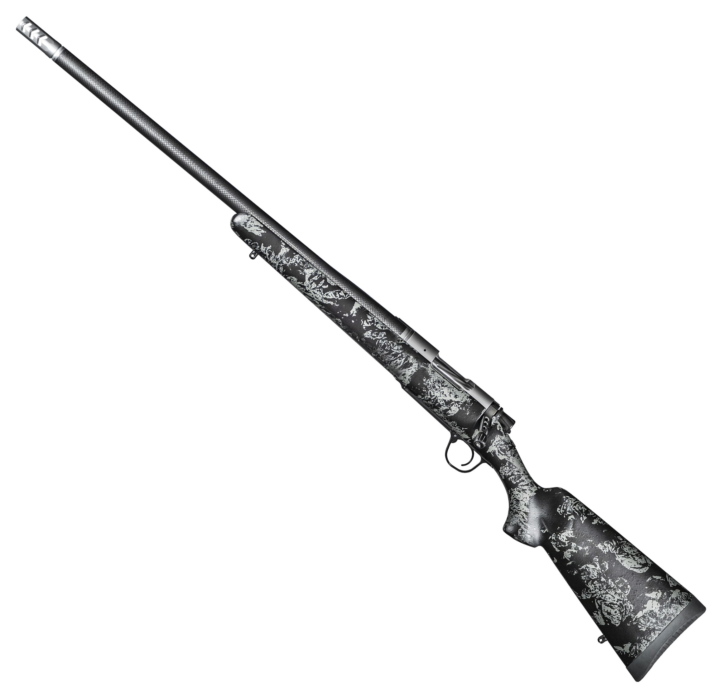 Image of Christensen Arms Ridgeline FFT Bolt-Action Rifle - 7mm-08 Remington - Stainless Steel - Carbon w/Gray Accents - 4+1