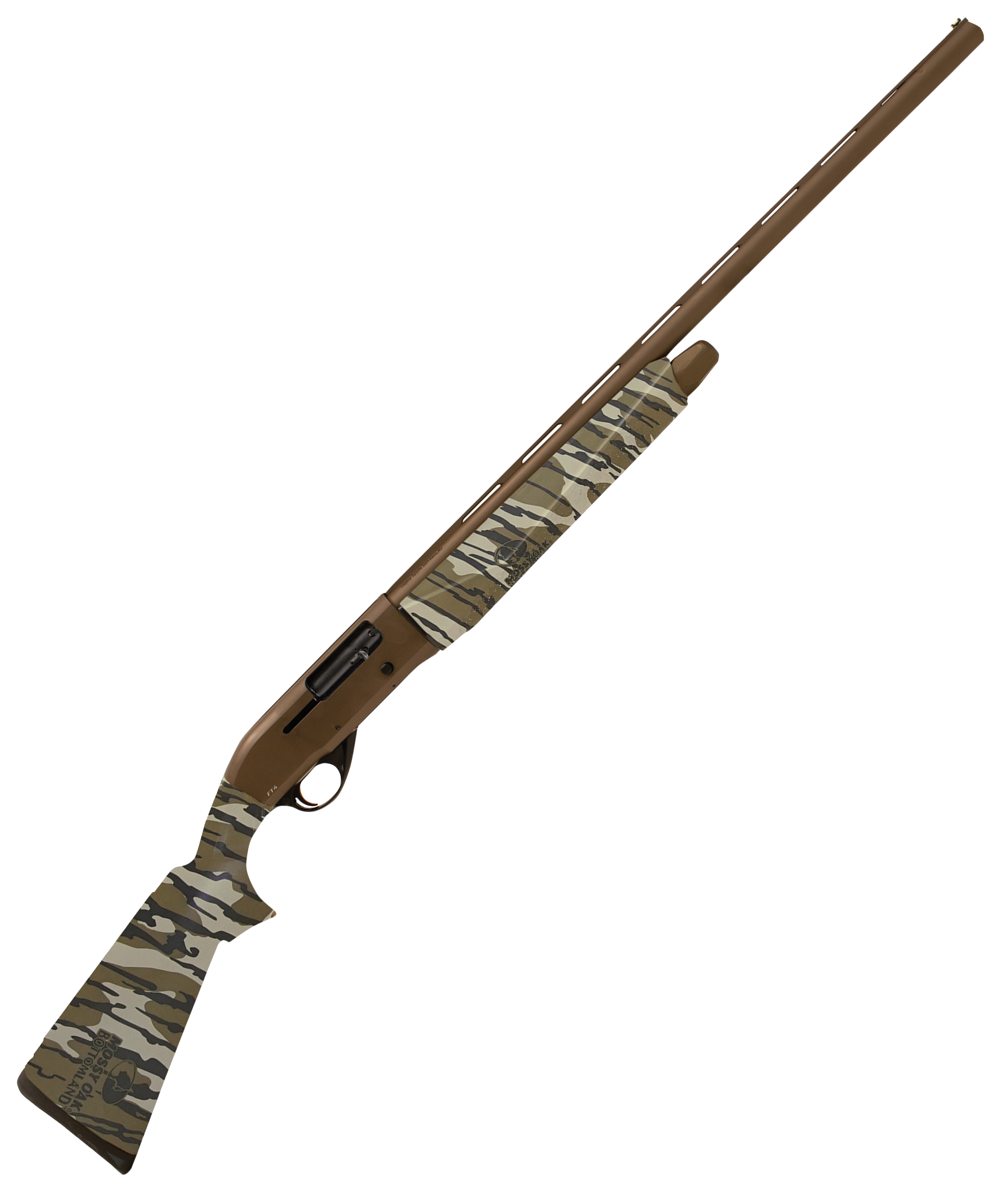 Pointer Field Tek 4 Semi-Auto Shotgun - 20 Gauge - Midnight Bronze Cerakote - Mossy Oak Bottomland - Pointer