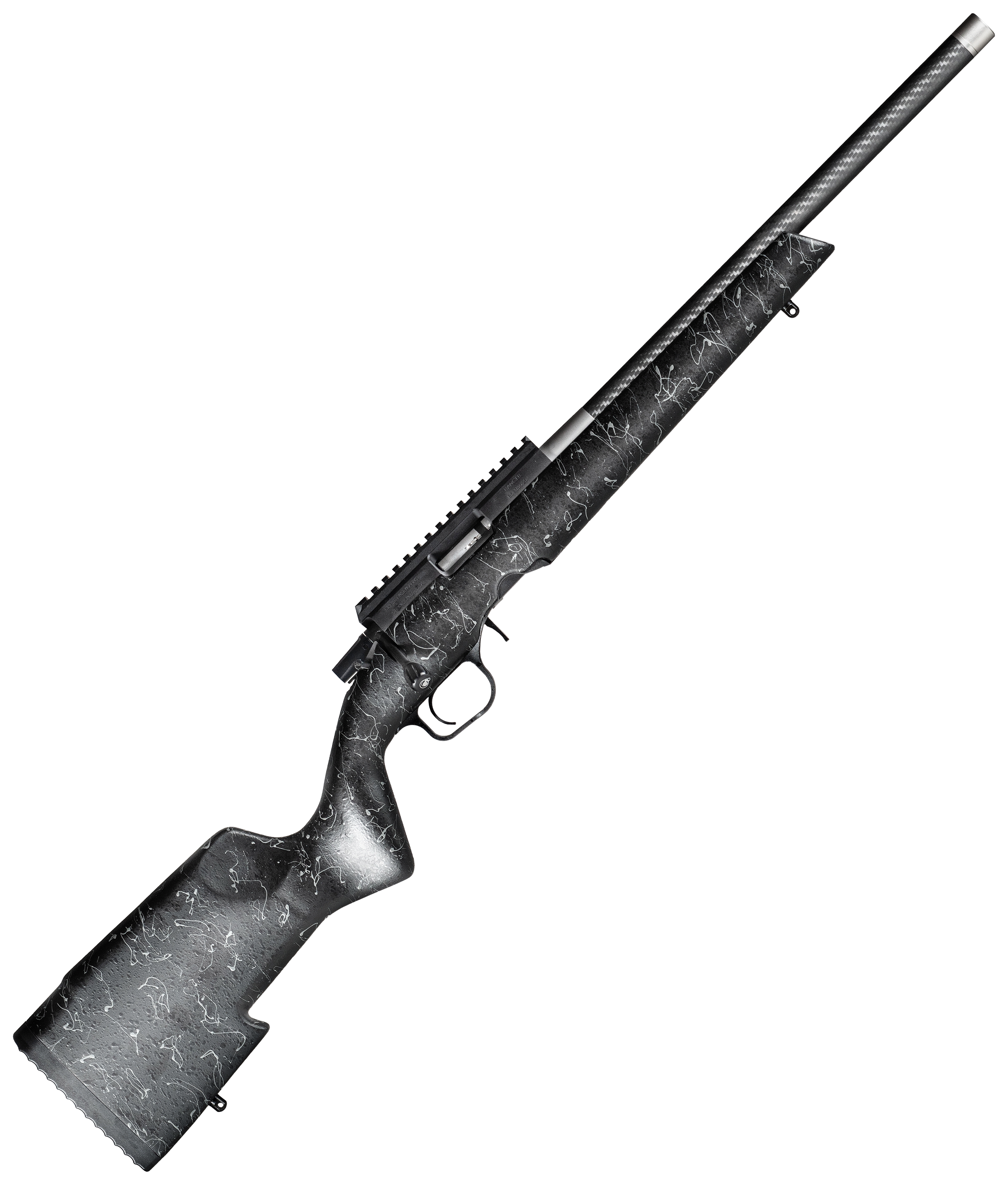 Image of Christensen Arms Ranger Bolt-Action Rimfire Rifle - .17 HMR - Black w/Gray Webbing - 9 + 1