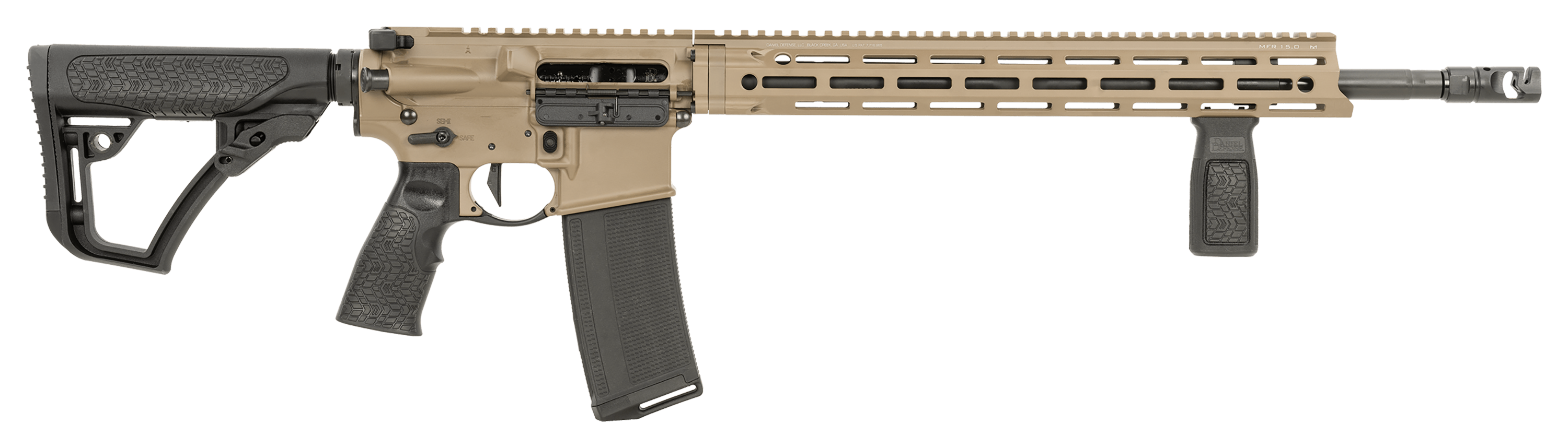 Image of Daniel Defense DDM4 V7 Pro Semi-Auto Rifle - Flat Dark Earth Cerakote - CF McMillan Game Scout Stock - 32 + 1