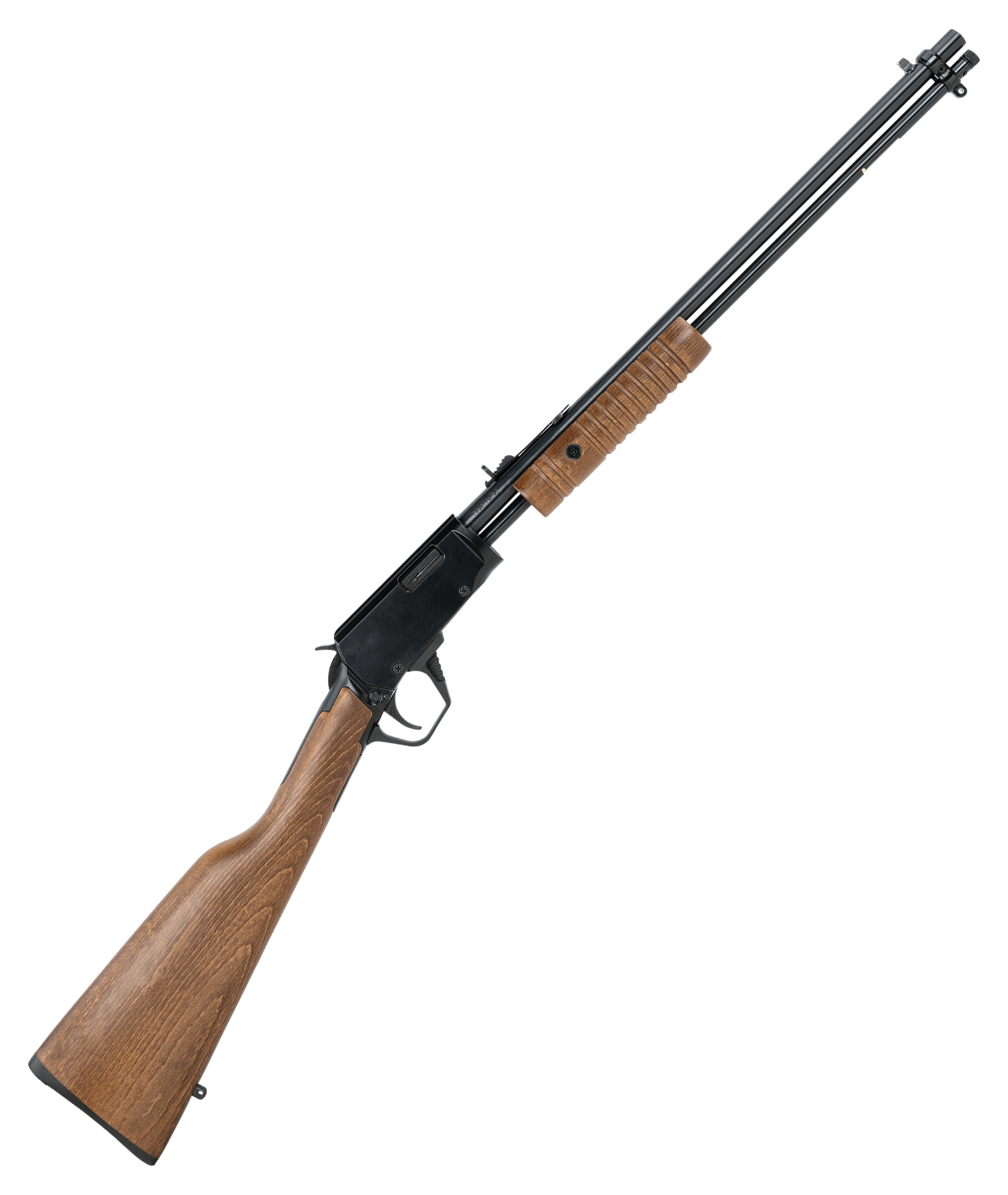 Rossi Gallery Pump-Action Rimfire Rifle with Beechwood Stock and Ribbed Forend - .22 Mag - 20" - Right - Blued - Hrdwd - 12 + 1