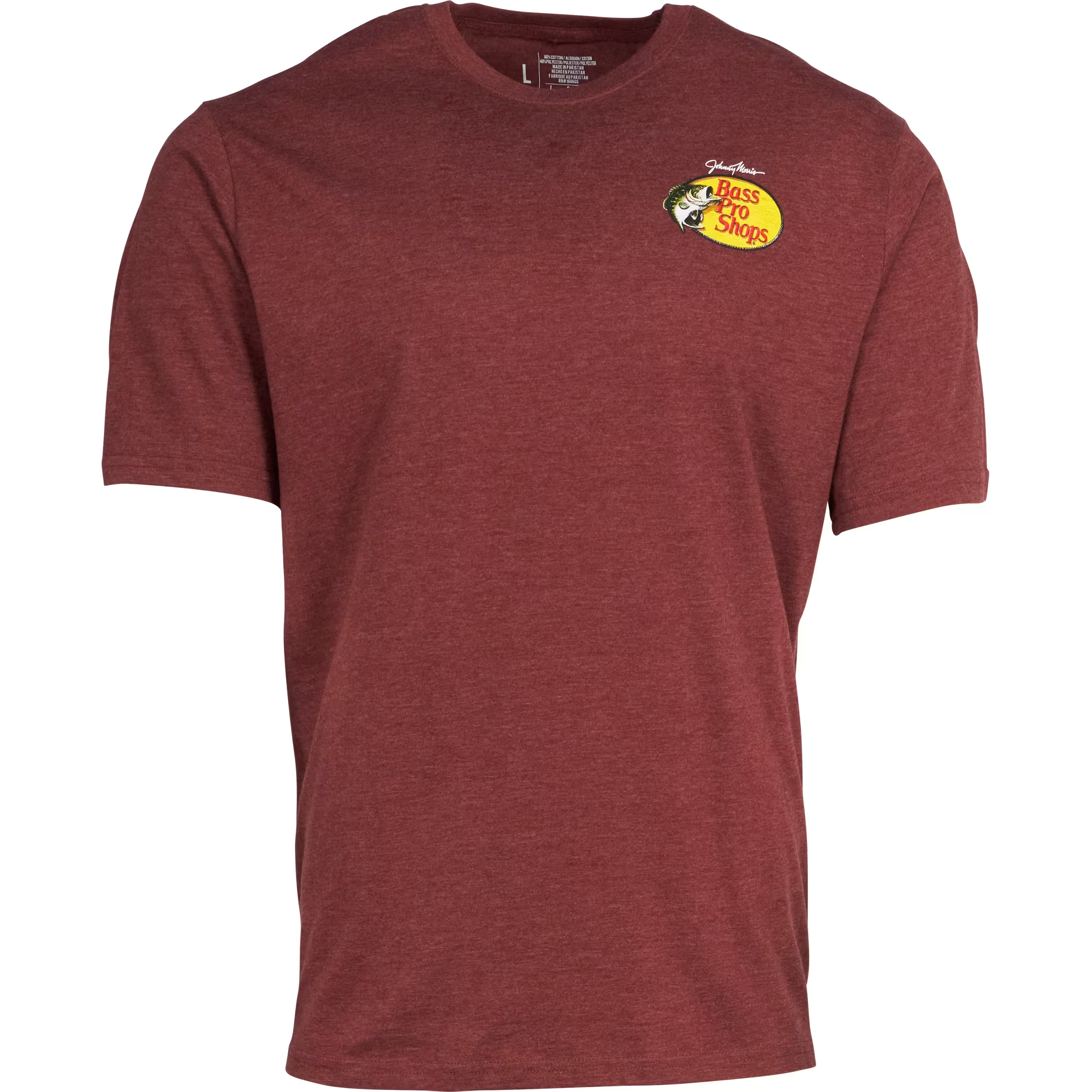 Image of Bass Pro Shops Woodcut Logo Short-Sleeve T-Shirt - Maroon Heather