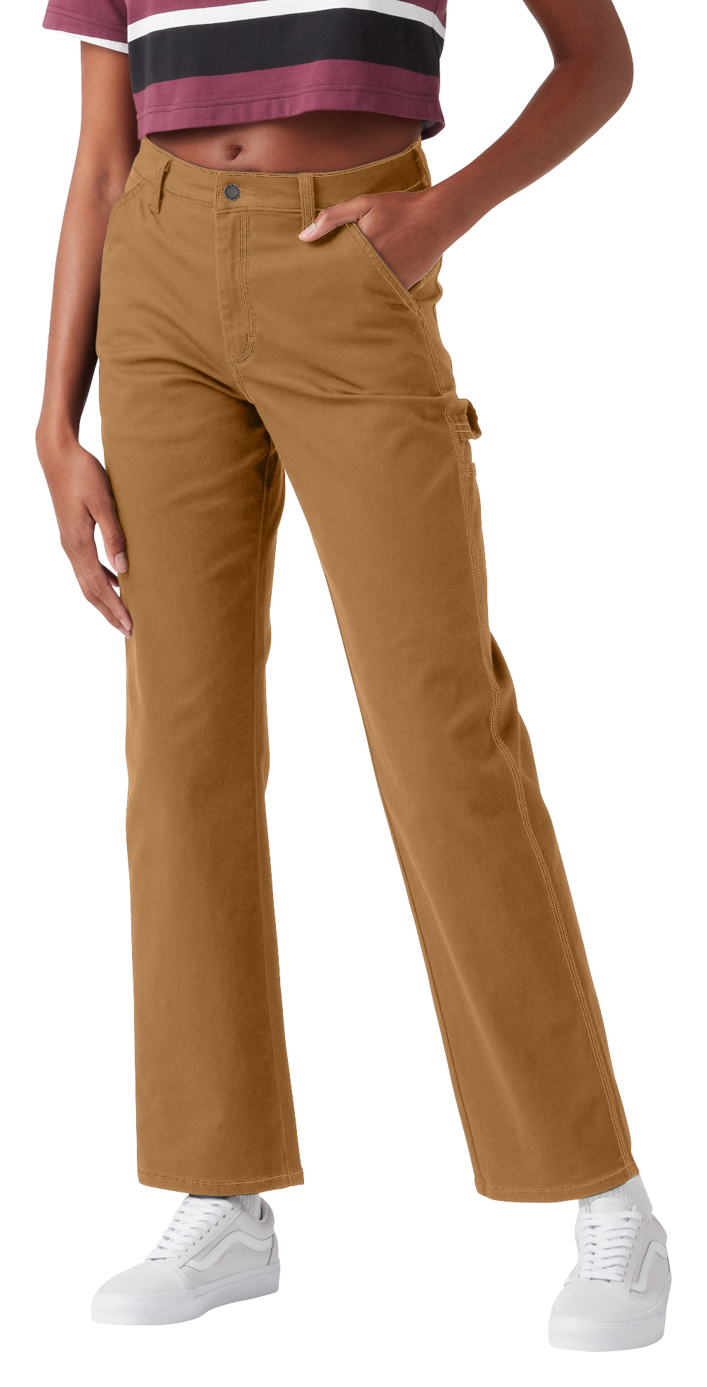 Dickies Relaxed-Fit Carpenter Pants for Ladies - Brown Duck - 26 - Regular