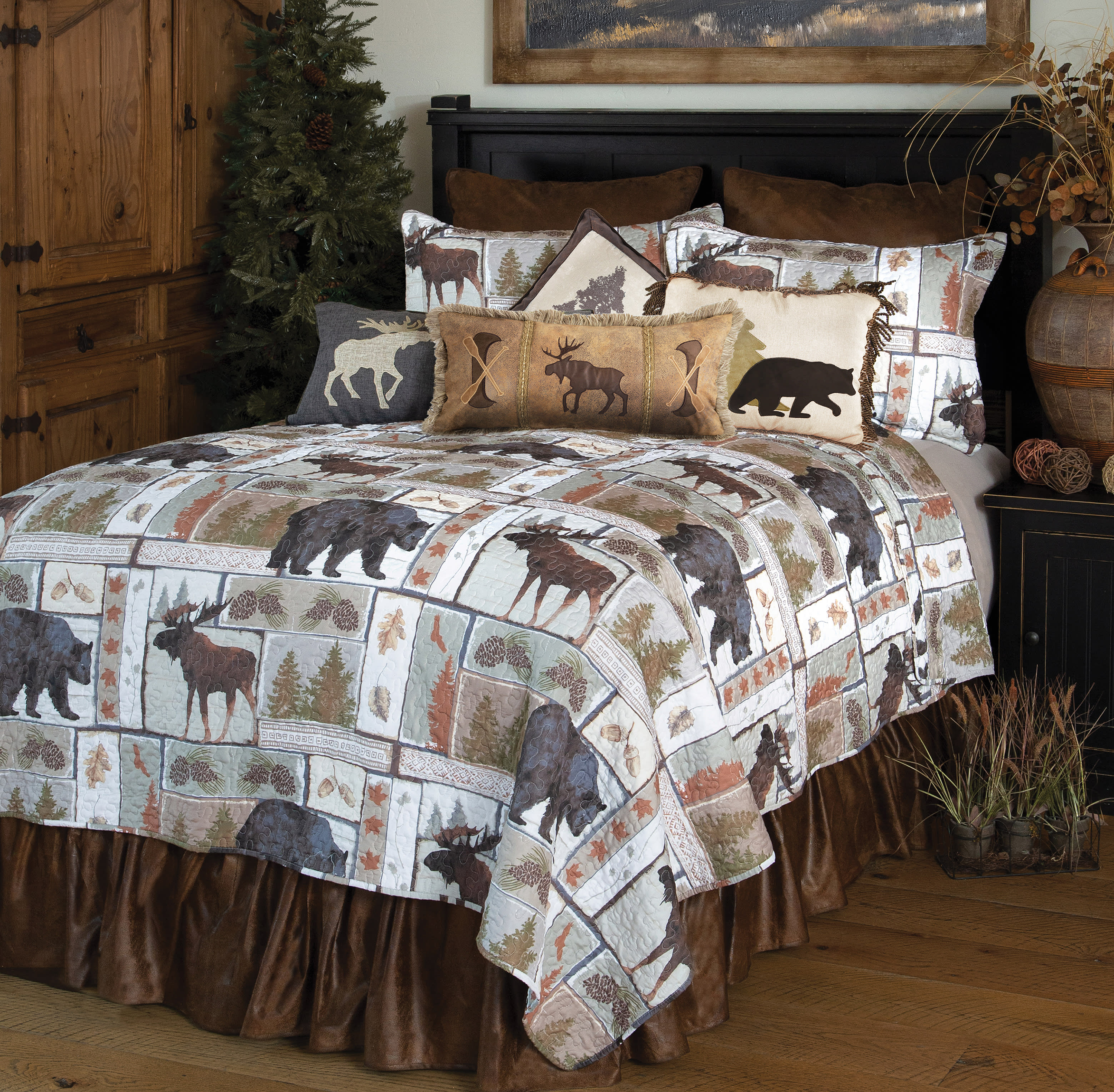 Image of Carstens, Inc. Vintage Lodge Quilt Collection Bedding Set - King