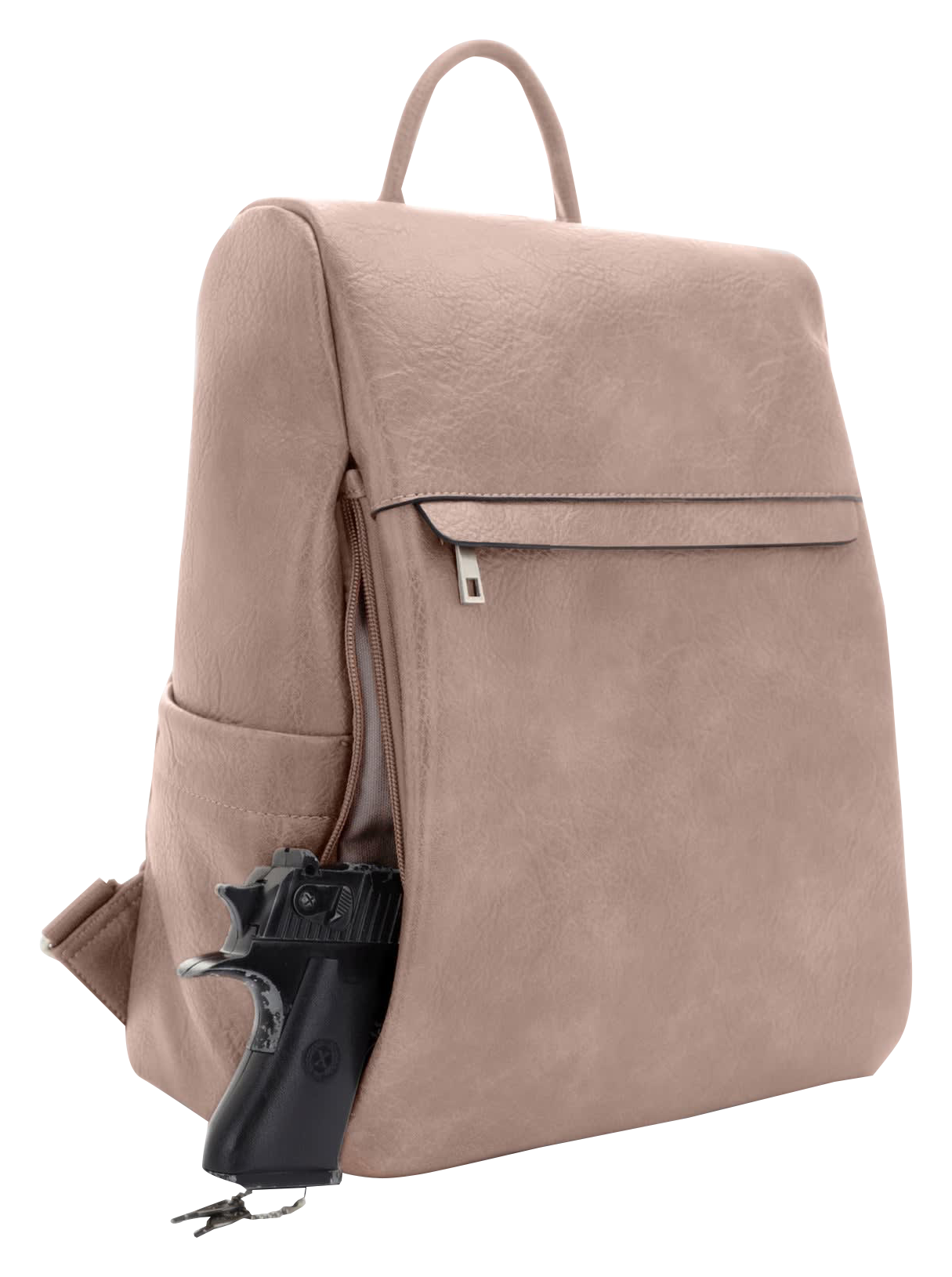 Image of Jessie & James Handbags Sierra Concealed-Carry Lock and Key Backpack Purse - Taupe