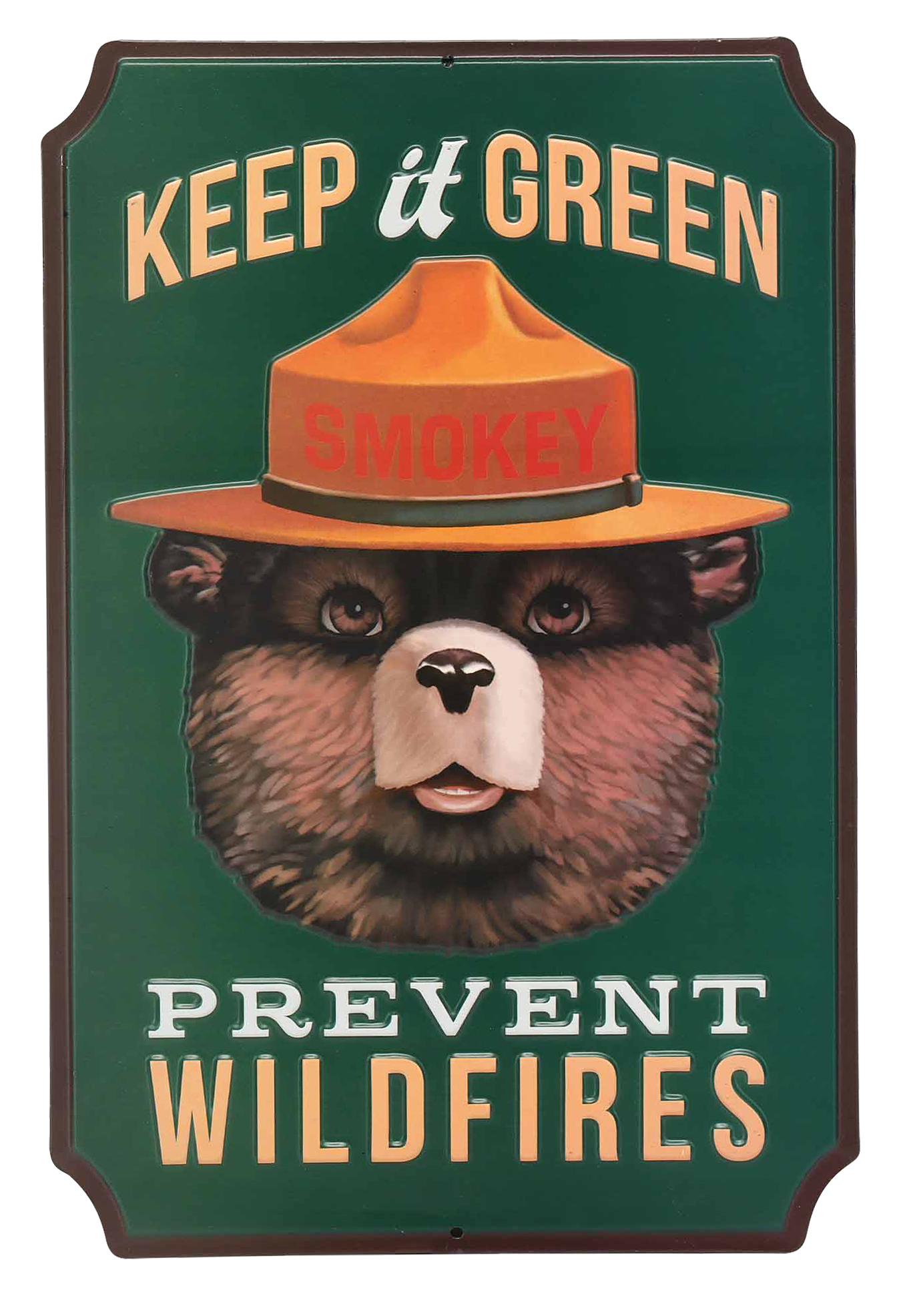 Image of Open Road Brands Smokey Bear Keep It Green Metal Sign