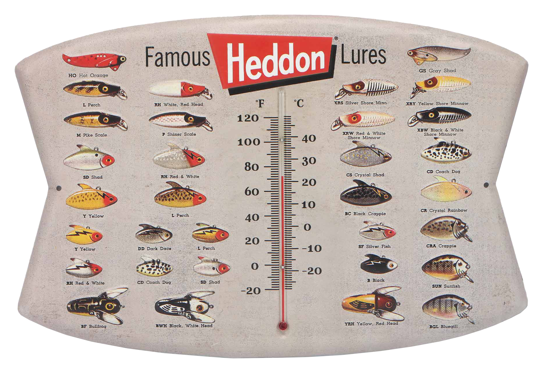 Image of Open Road Brands Heddon Fishing Lures Wall Thermometer