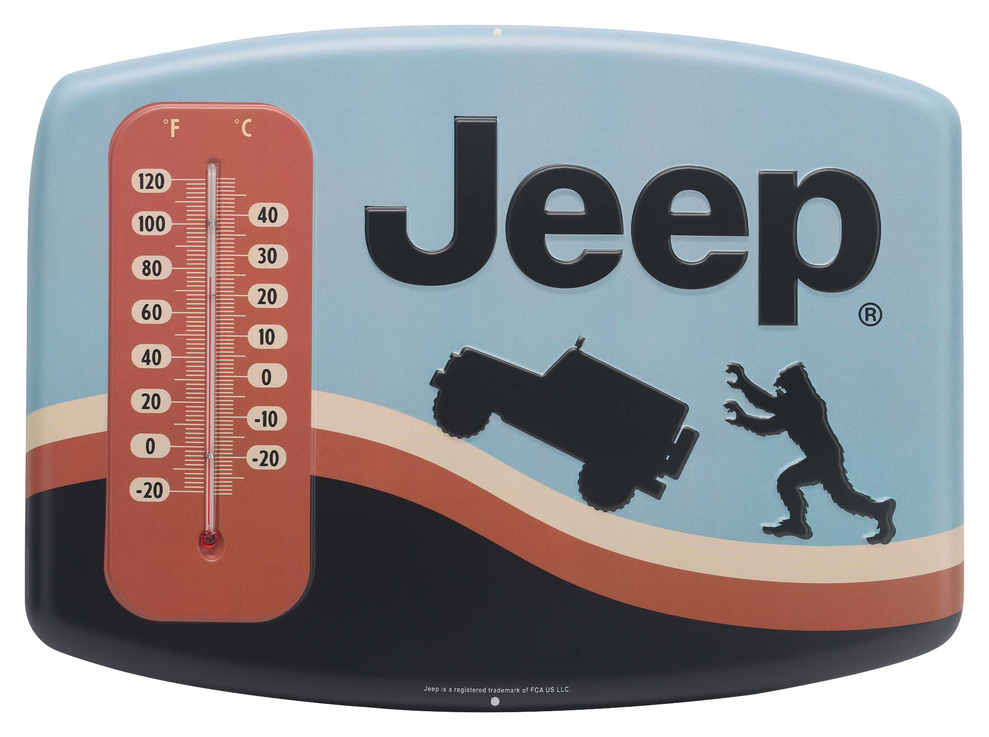 Image of Open Road Brands Jeep Bigfoot Chase Wall Thermometer