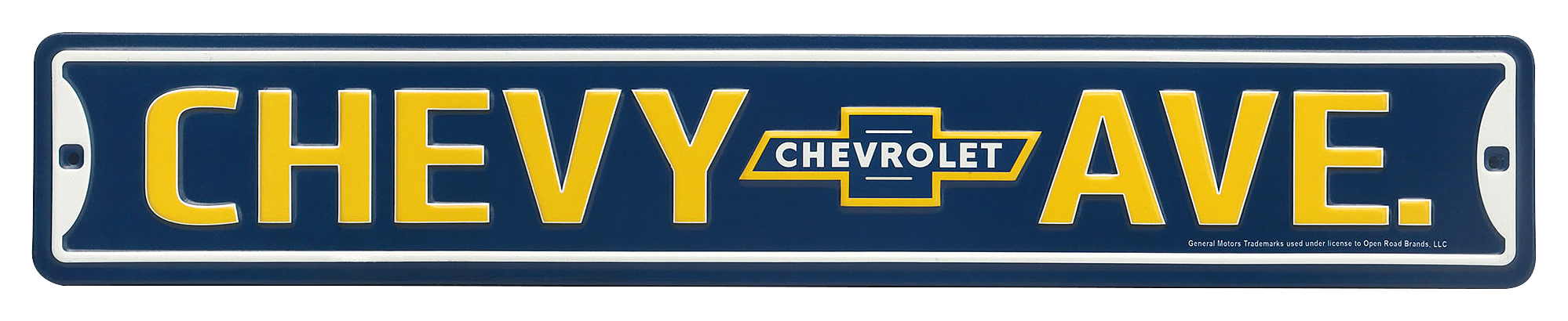 Image of Open Road Brands Chevrolet Chevy Ave Metal Street Sign