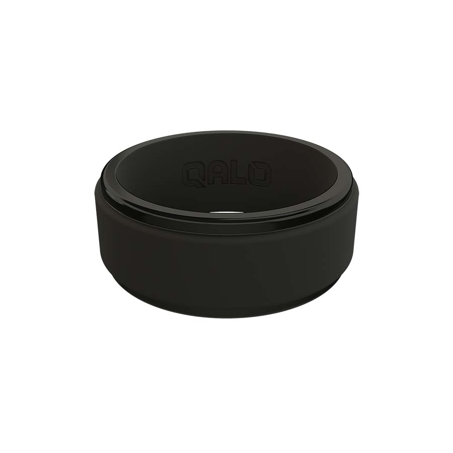 QALO Step Edge Polished Silicone Ring for Men
