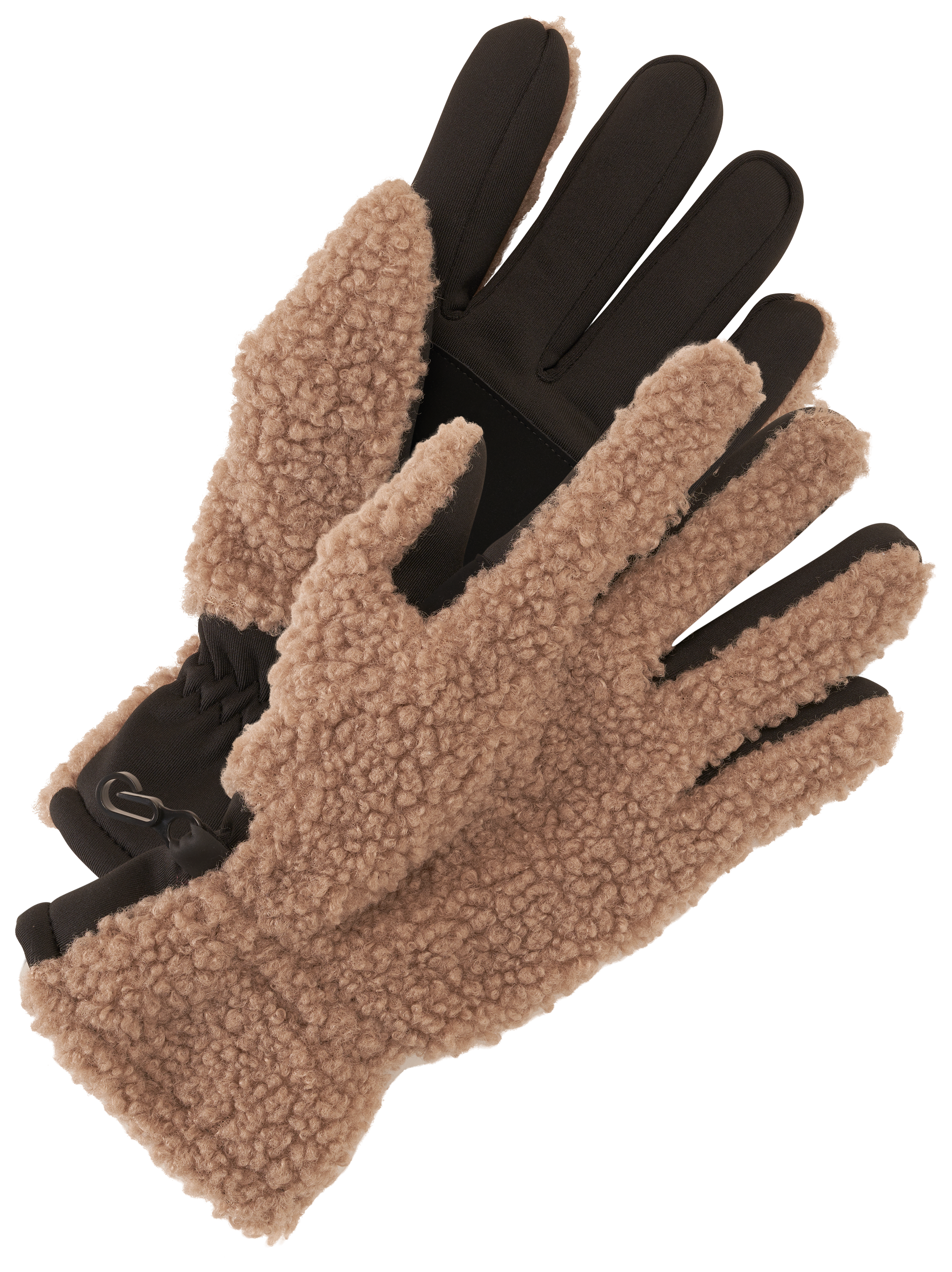 Image of Natural Reflections Sherpa Fleece Gloves for Ladies - Tan - S/M