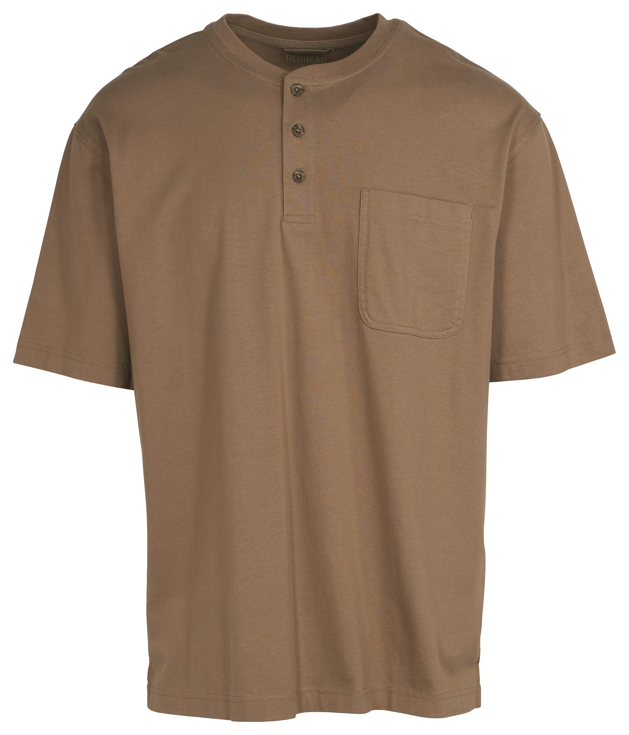 Image of RedHead Henley Pocket Short-Sleeve Shirt - Timber Wolf