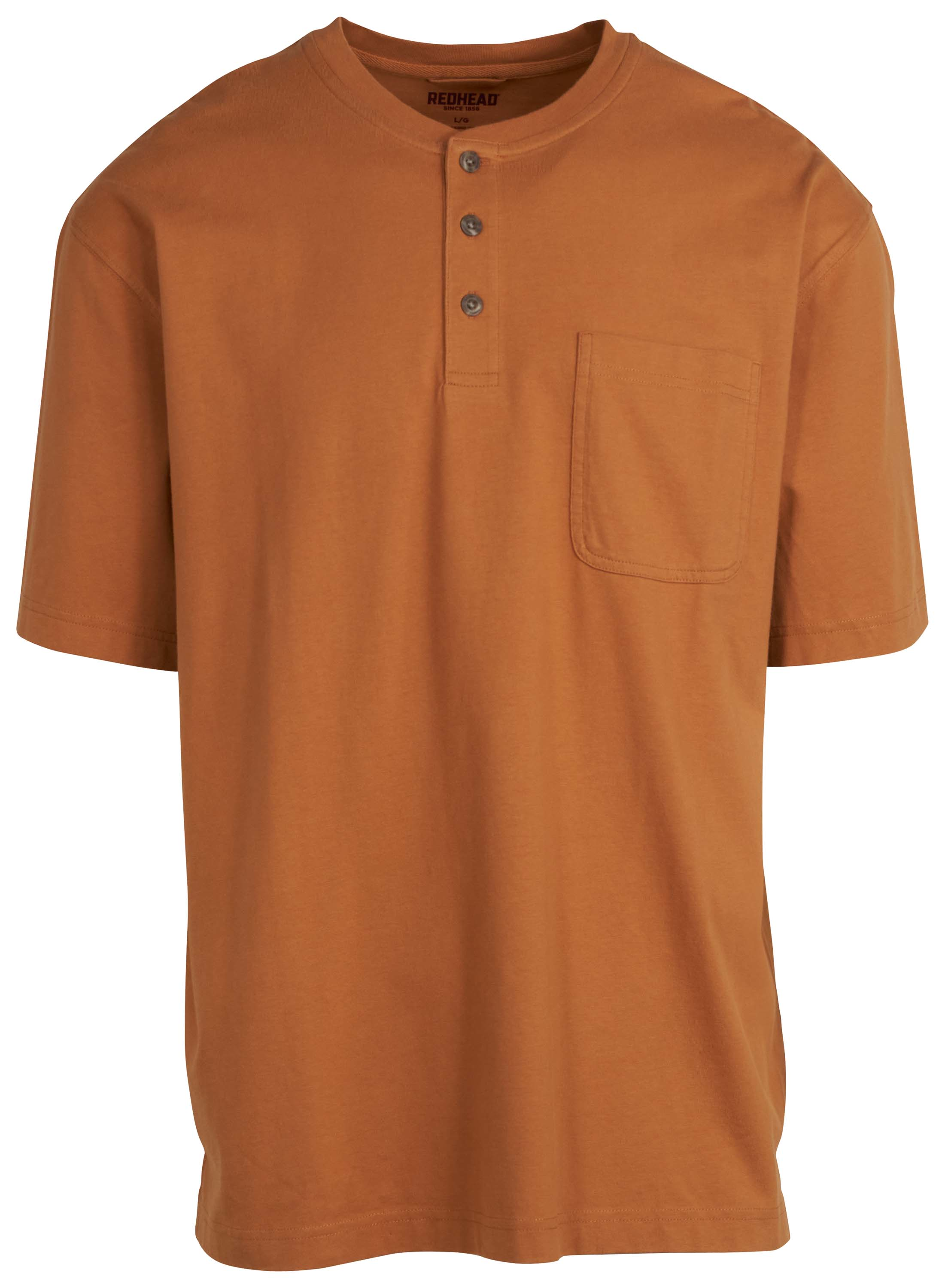 Image of RedHead Henley Pocket Short-Sleeve Shirt - Meerkat