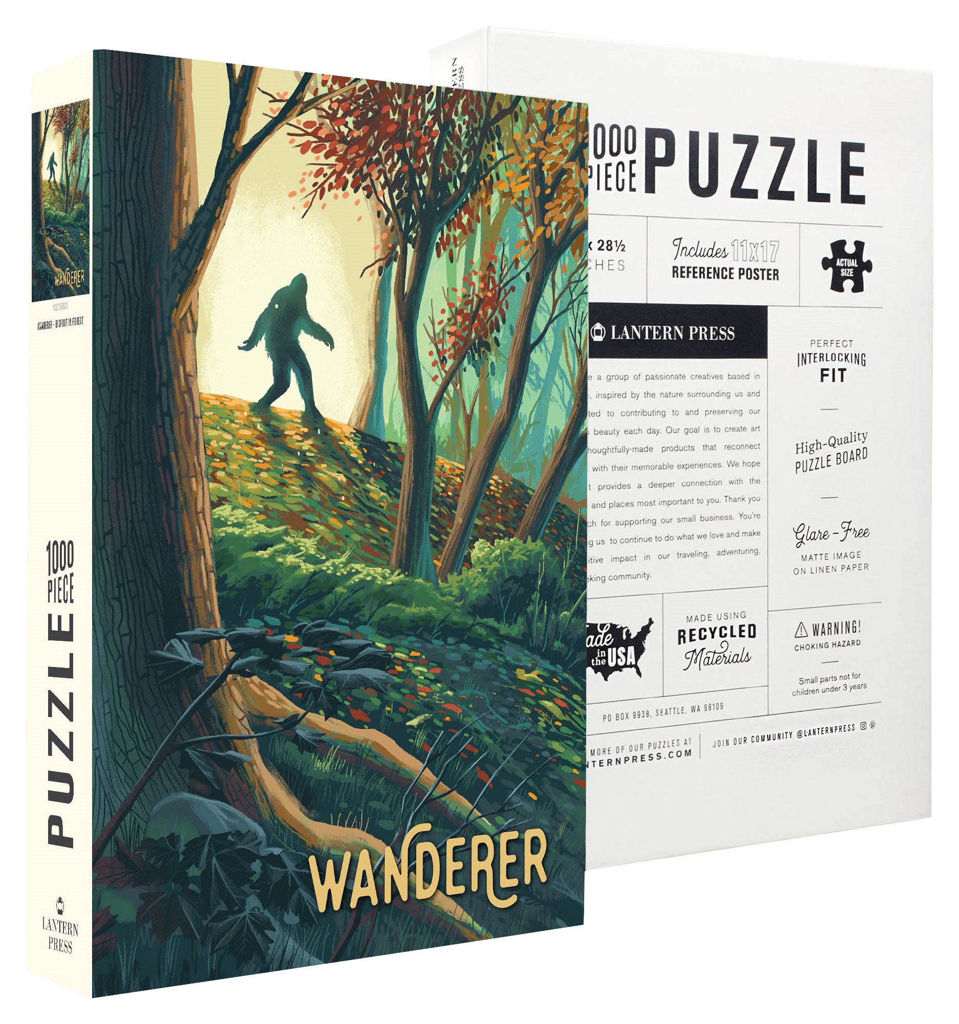 Image of Lantern Press Bigfoot Wanderer 1,000-Piece Jigsaw Puzzle