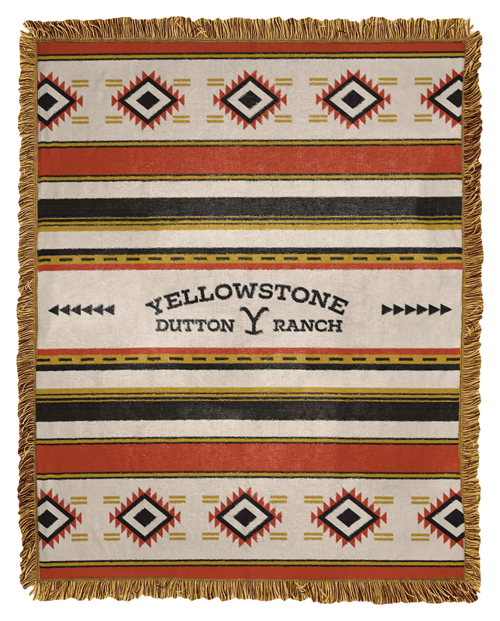 Image of The Northwest Group Yellowstone Montana Tribal Woven Jacquard Throw Blanket