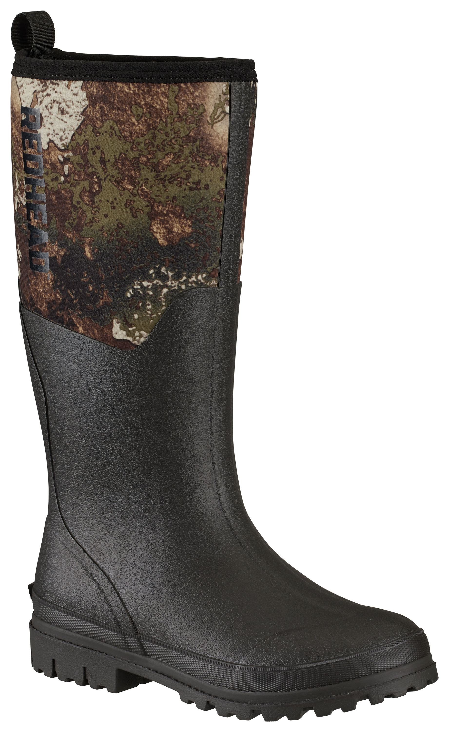 Image of RedHead Camo Utility Waterproof Rubber Boots for Men - Brown/TrueTimber Strata - 8M