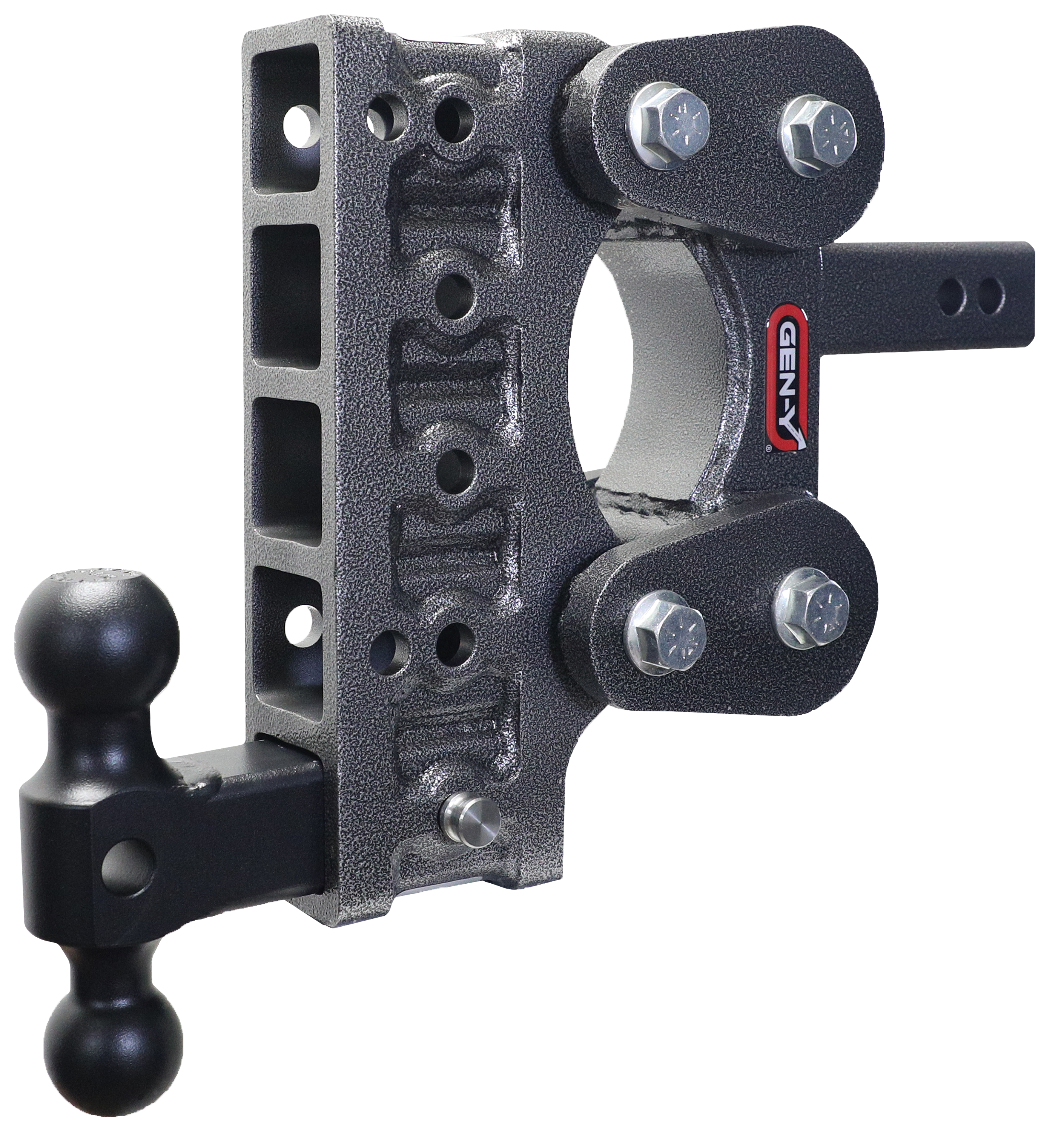 Image of "GEN-Y HITCH The BOSS TORSION-FLEX 2"" Shank 10K Hitch with Dual Ball - 7.5"" Drop"