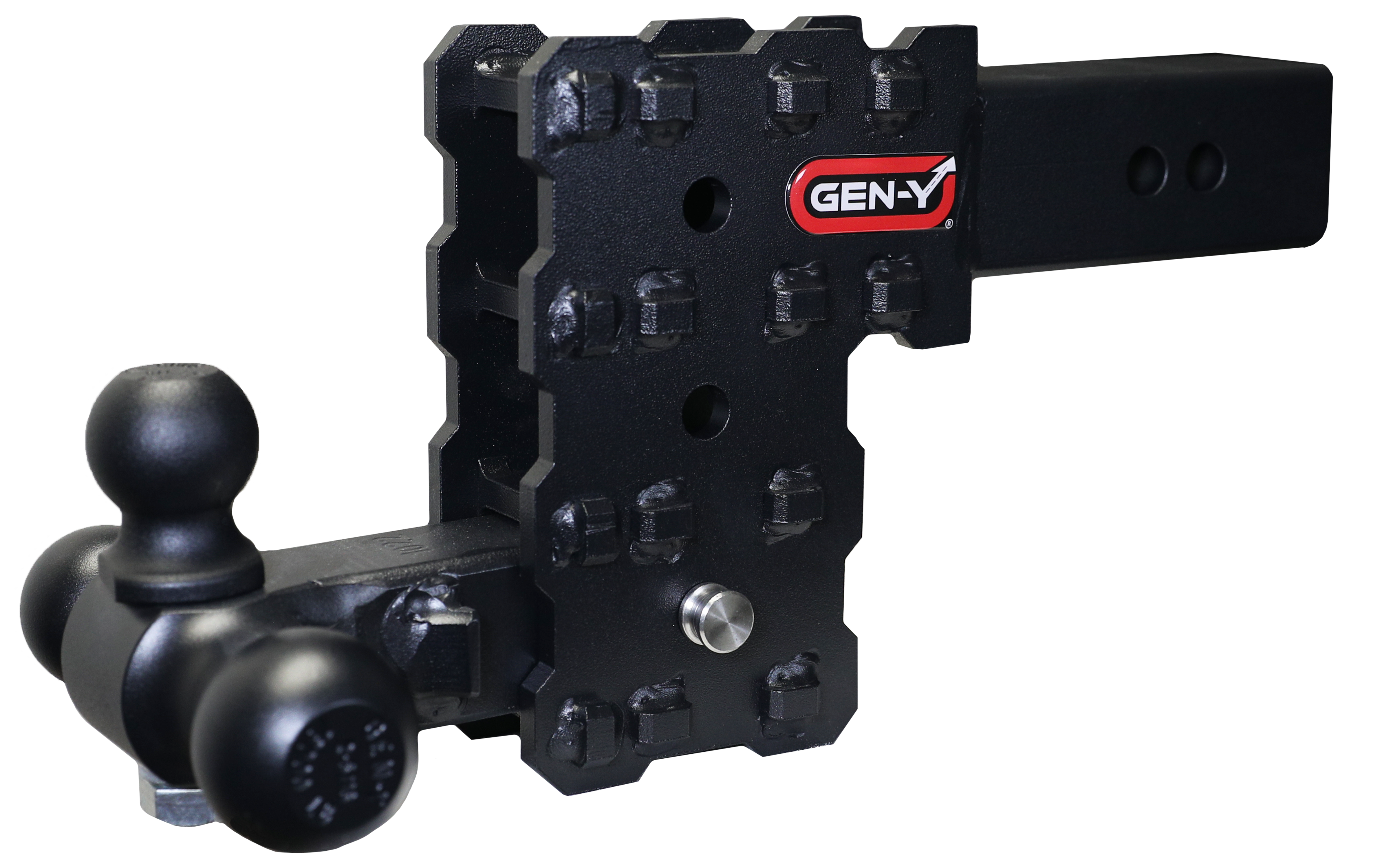 Image of "GEN-Y HITCH Phantom-X 2.5"" Shank 16K Drop Hitch with Tri-Ball Mount - 5"" Drop"